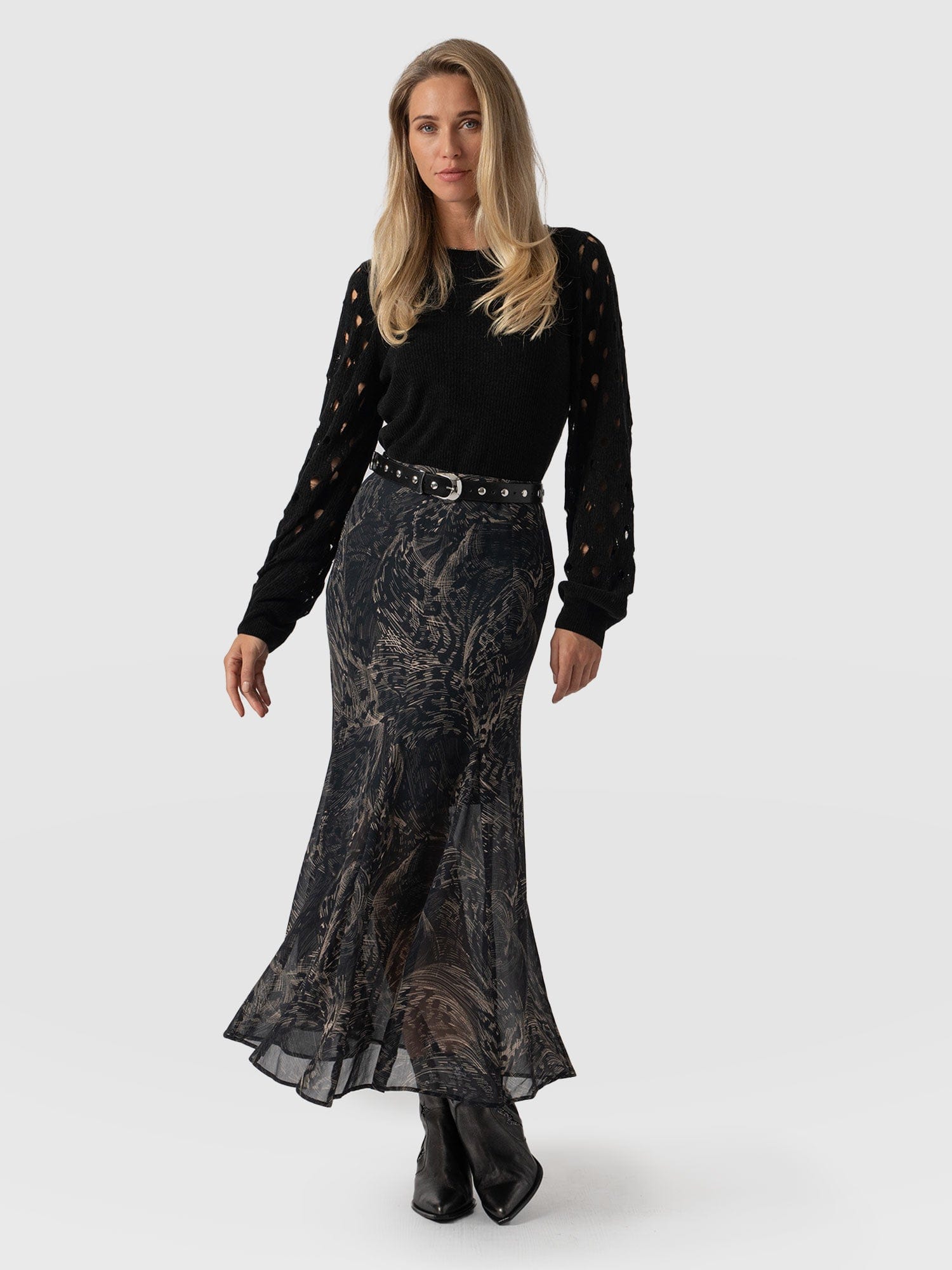 Audrey Skirt Spot Feather - Women's Skirts | Saint + Sofia® EU