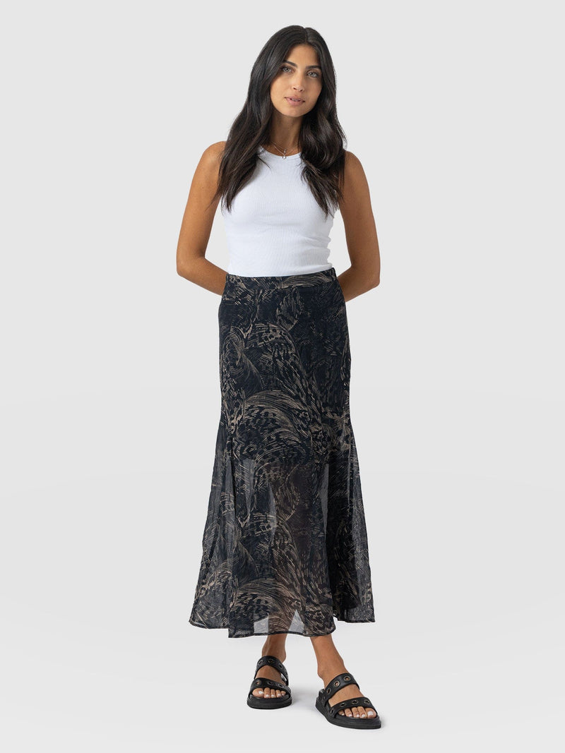 Audrey Skirt Spot Feather - Women's Skirts | Saint and Sofia® EU