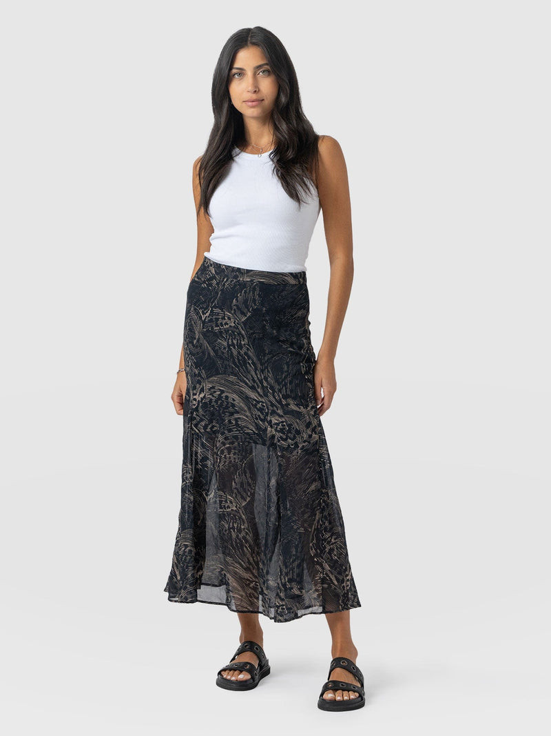 Audrey Skirt Spot Feather - Women's Skirts | Saint and Sofia® EU