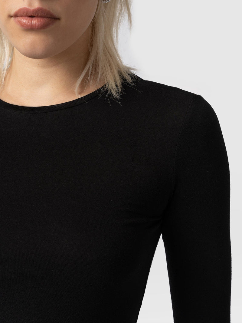 Austen Crew Neck Tee Black - Women's T-Shirt | Saint + Sofia® EU