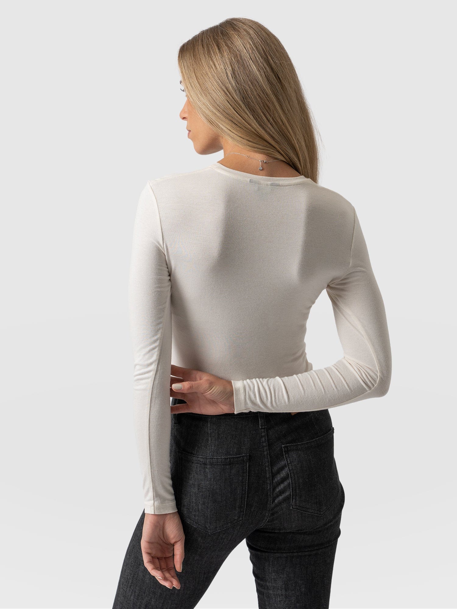 Austen Crew Neck Tee Cream - Women's T-Shirts | Saint + Sofia® EU