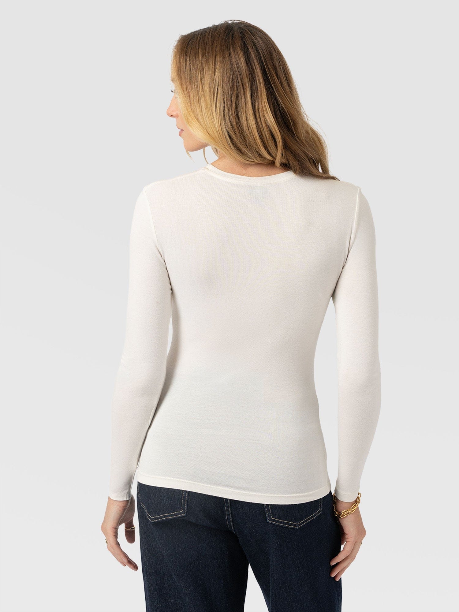 Austen Crew Neck Tee Cream - Women's T-Shirts | Saint + Sofia® EU