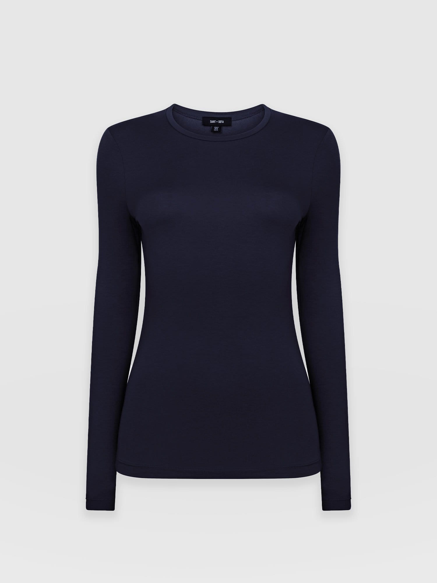 Austen Crew Neck Tee Navy - Women's T-Shirt | Saint + Sofia® EU