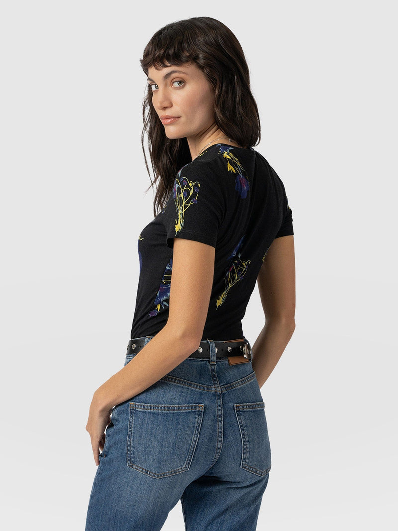 Austen Crew Neck Tee Short Sleeve - Blue Lily Gardens