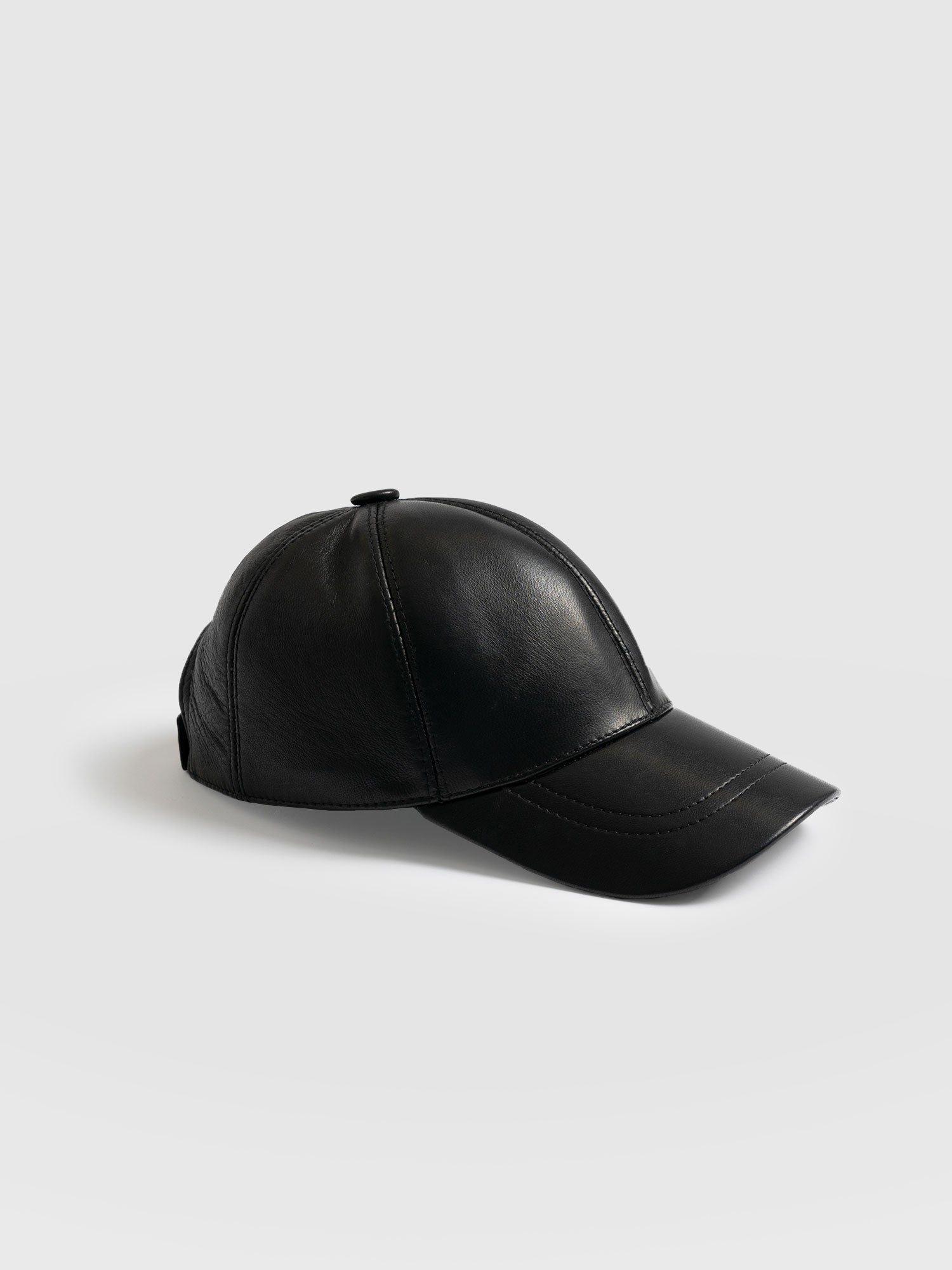 Avalon Leather Baseball Cap Black - Women's Hats | Saint and Sofia® EU