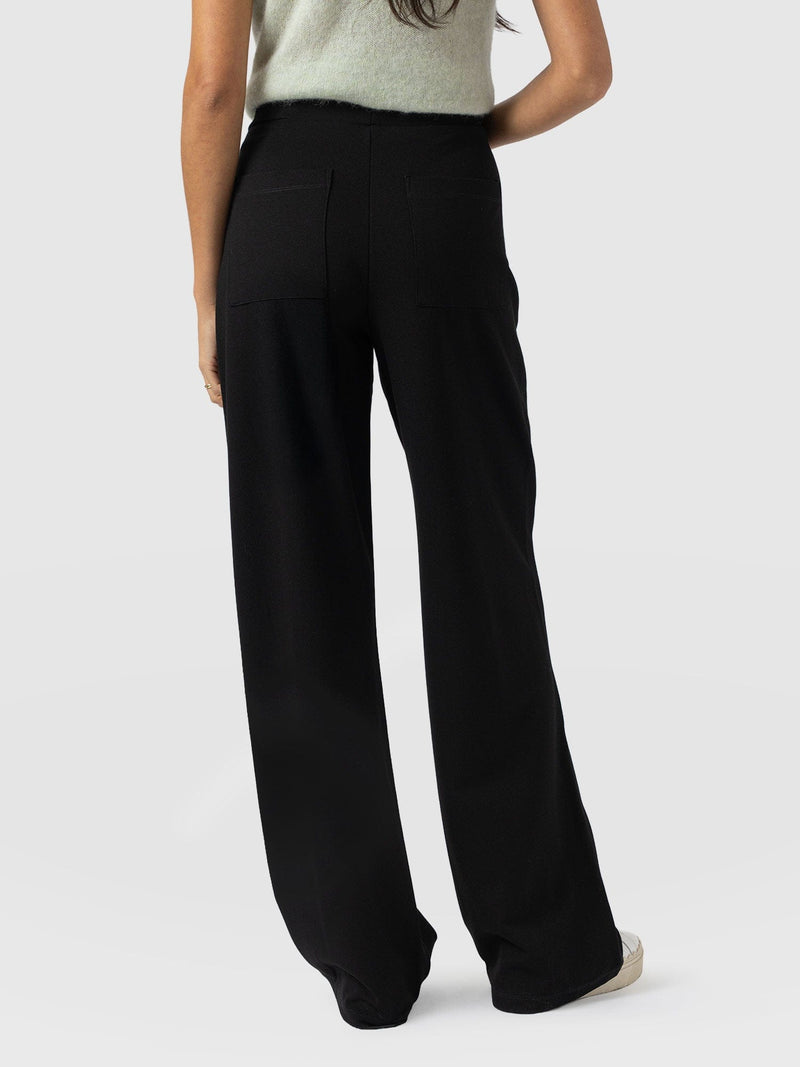 Averie Wide Leg Pant - Black Molten - Women's Trousers | Saint + Sofia® EU