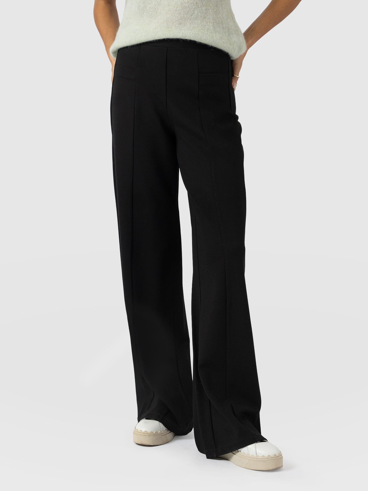 Averie Wide Leg Pant - Black - Women's Trousers | Saint + Sofia® EU