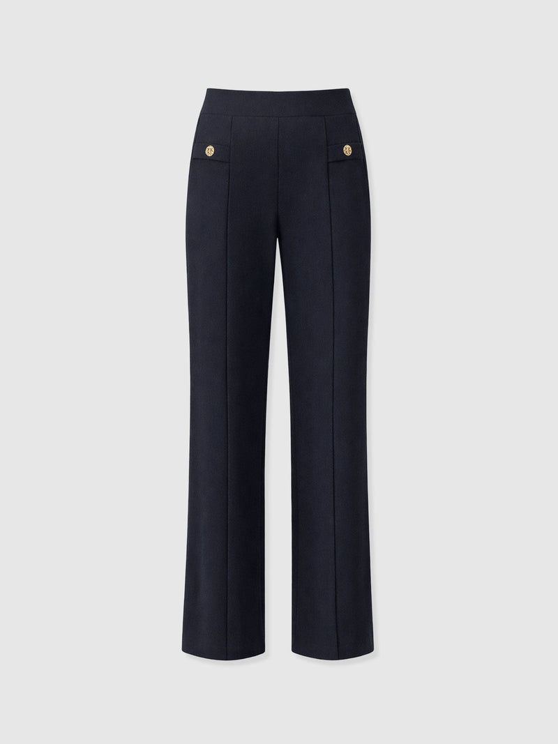 Averie Wide Leg Pant - Navy - Women's Trousers | Saint + Sofia® EU