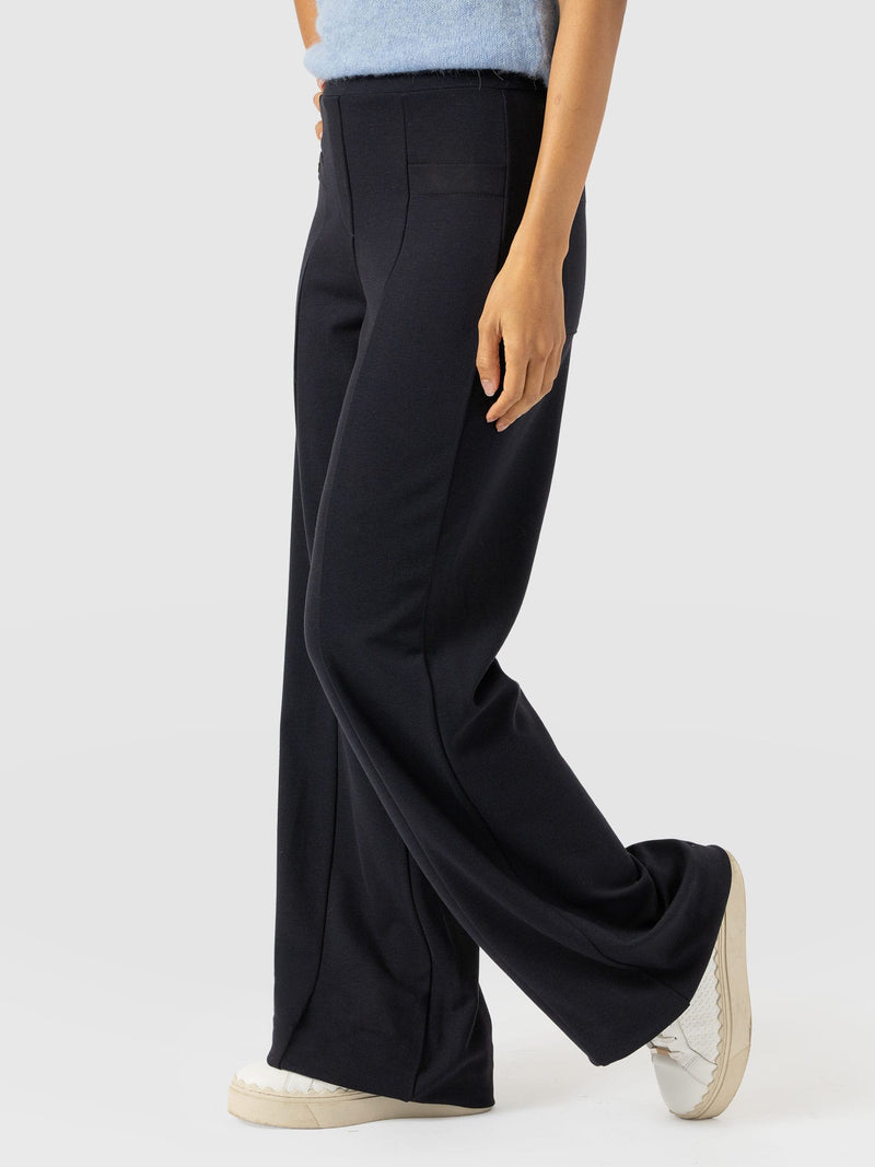 Averie Wide Leg Pant - Navy - Women's Trousers | Saint + Sofia® EU