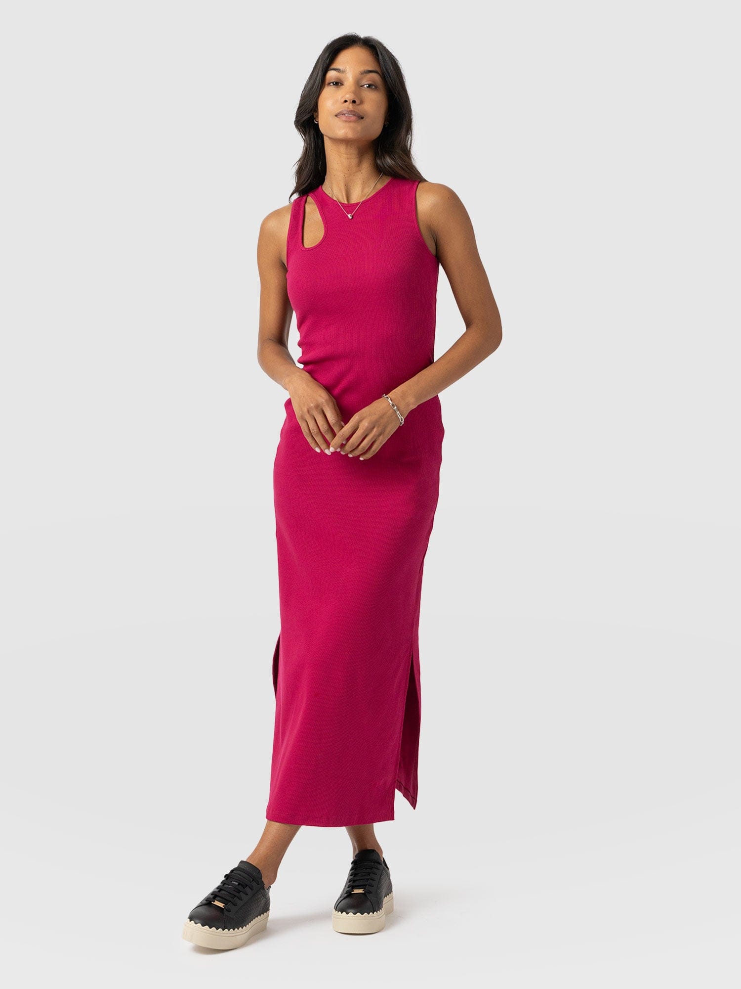 Axel Cut Out Dress - Fuchsia Pink - Women's Dresss | Saint + Sofia® EU