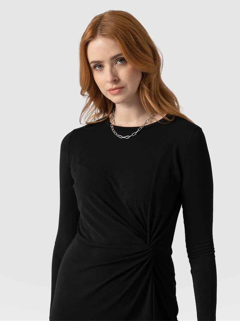 Bailey Knot Dress Black - Women's Dresses | Saint + Sofia® EU