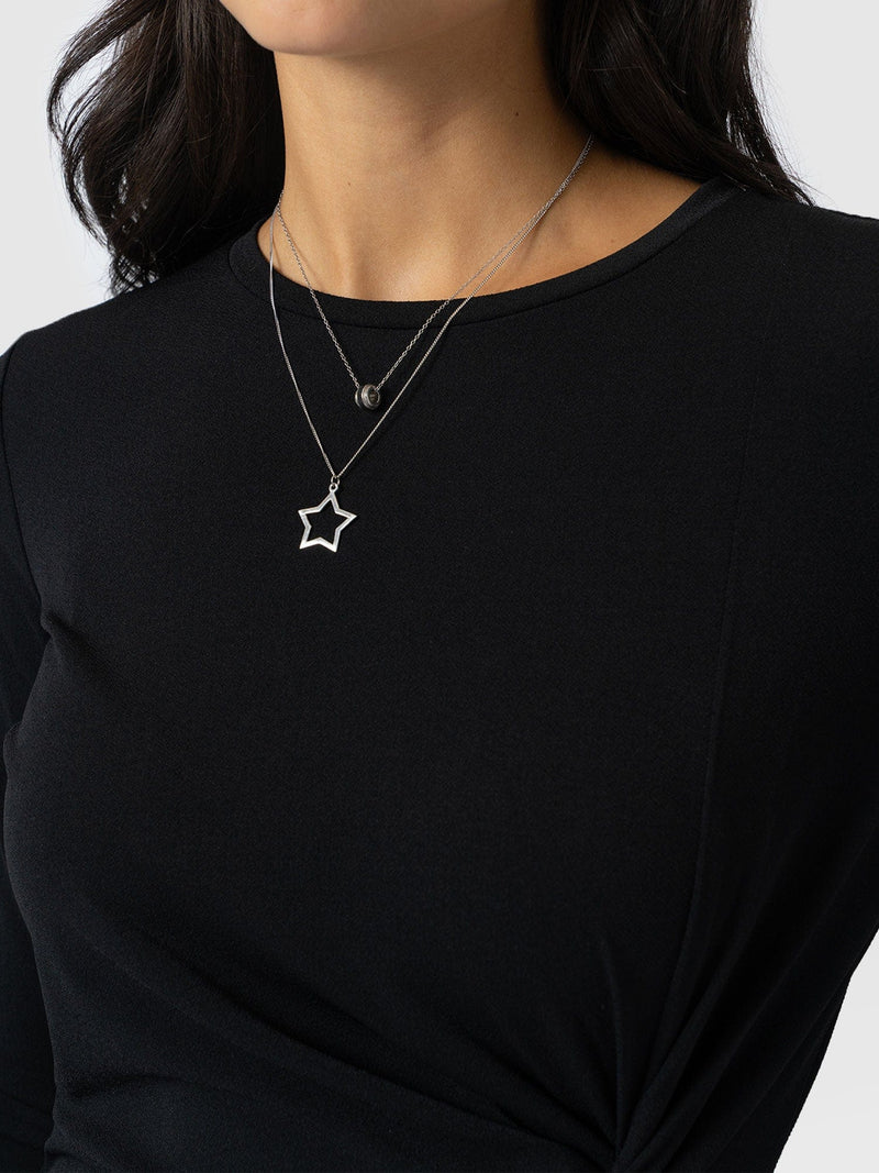 Bailey Knot Dress Black - Women's Dresses | Saint + Sofia® EU
