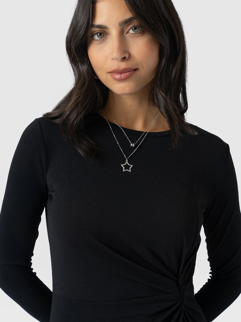 Bailey Knot Dress Black - Women's Dresses | Saint + Sofia® EU