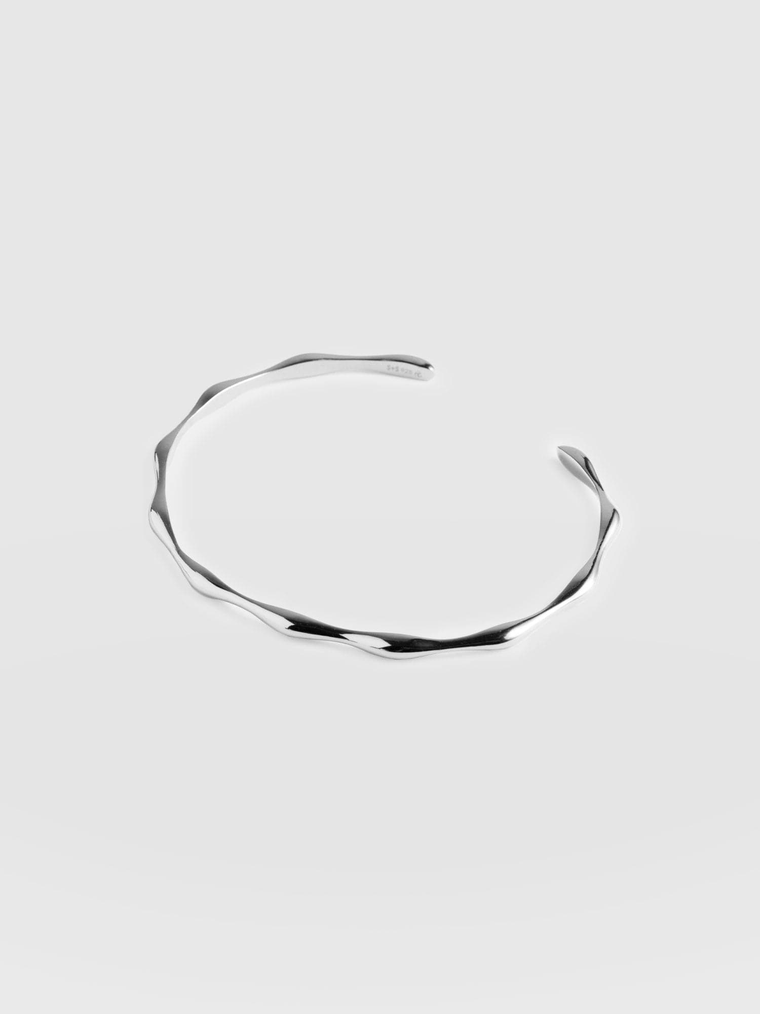 Bamboo Cuff Bangle Silver - Women's Jewellery |  Saint + Sofia® EU