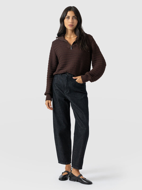 Barrel Leg Jean - Black - Women's Jeans | Saint + Sofia® EU
