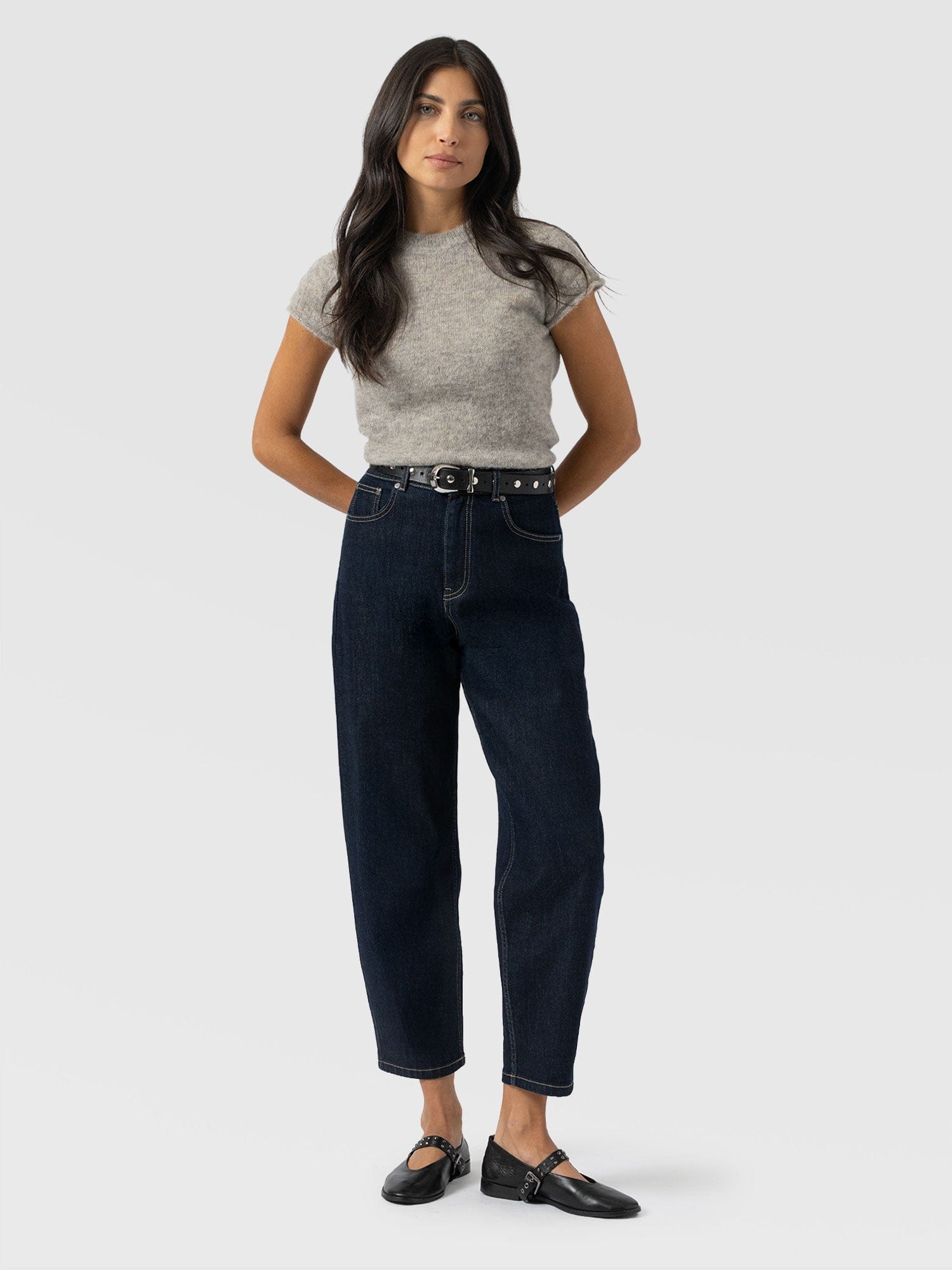 Barrel Leg Jean - Indigo - Women's Jeans | Saint + Sofia® EU