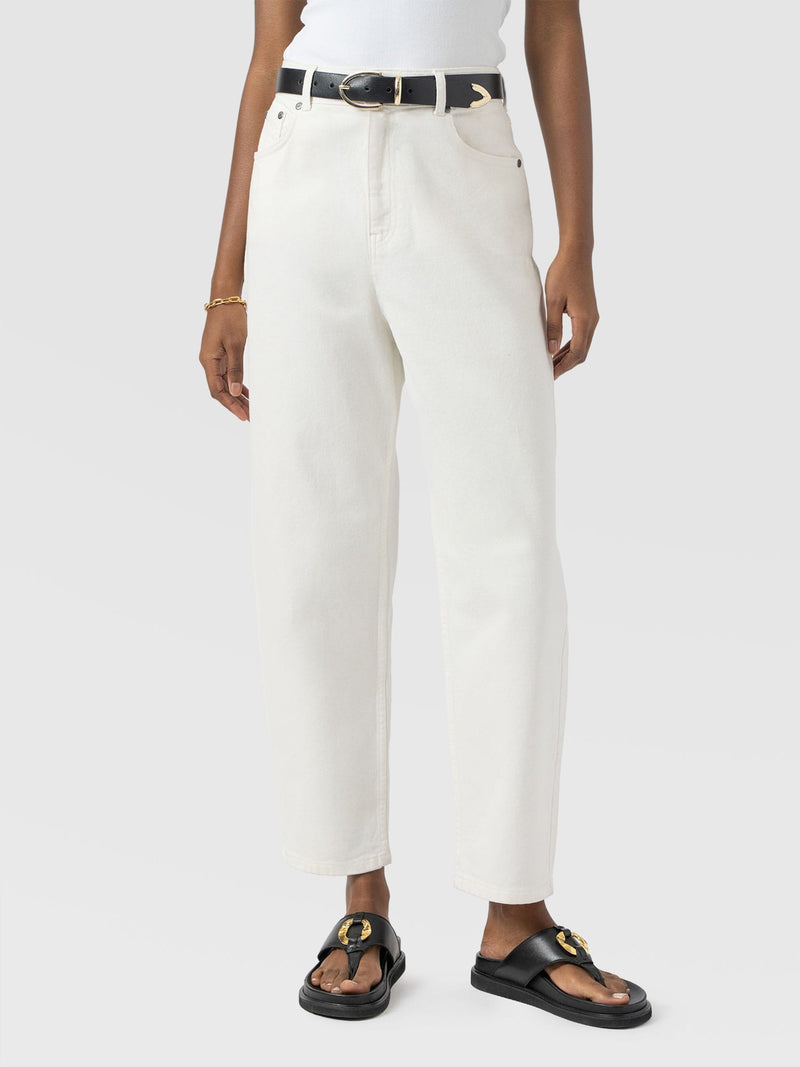 Barrel Leg Jean - White - Women's Jeans | Saint + Sofia® EU