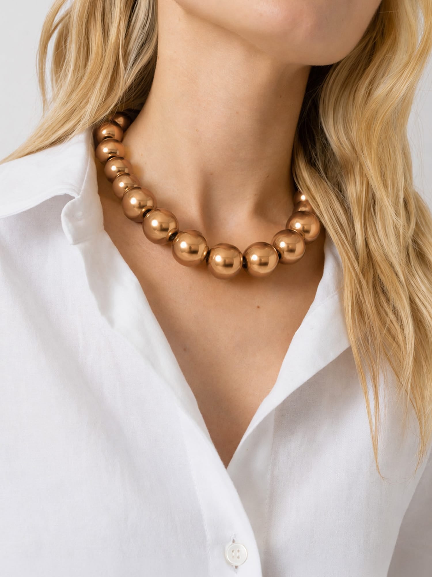 Beaded Necklace - Bronze - Women's Jewellers | Saint and Sofia® EU