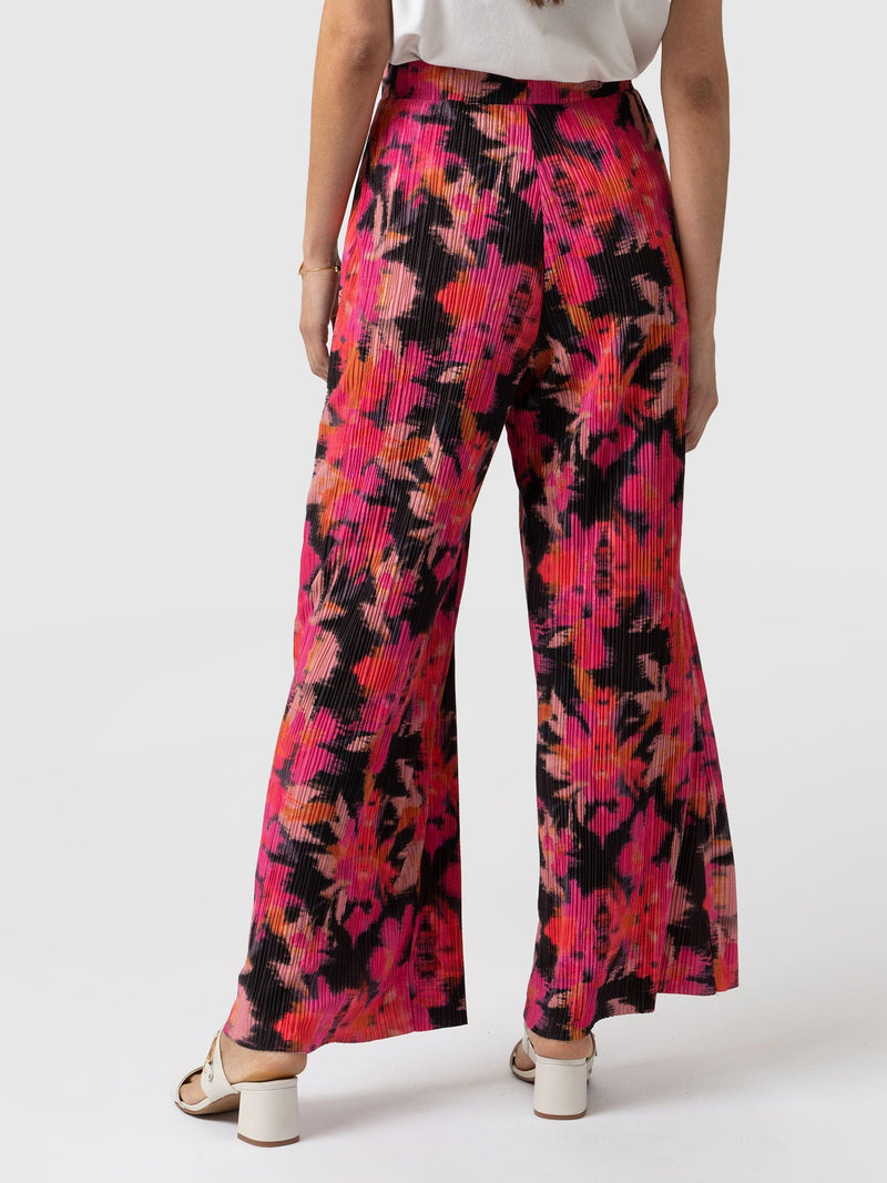 Betty Wide Leg Pant Black Soft Focus- Women's Trousers | Saint + Sofia® UK