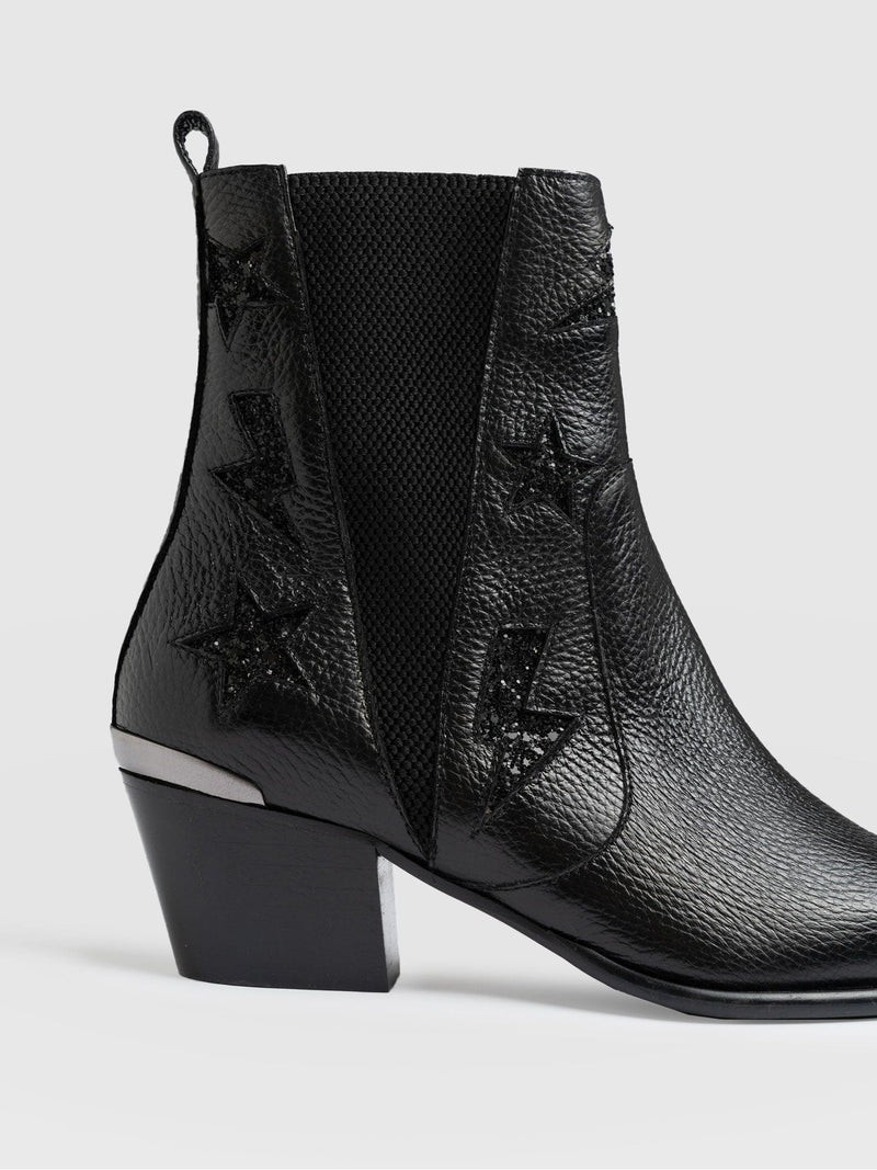 Billie Rock Boot Black - Women's Leather Boots | Saint + Sofia® EU