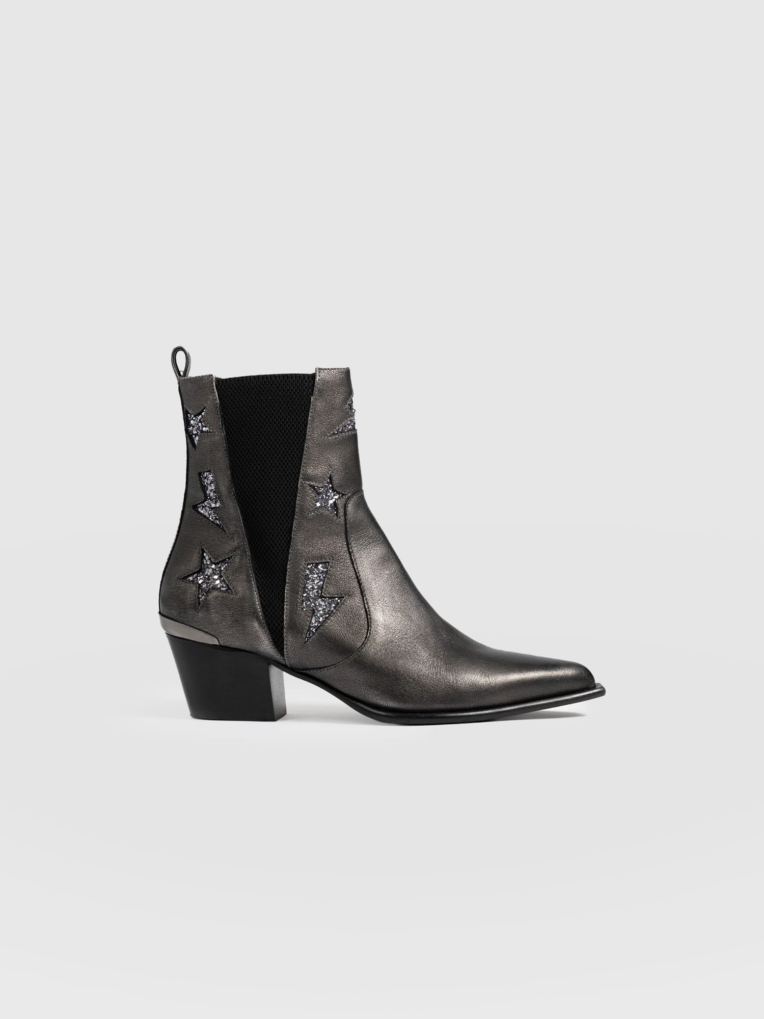 Billie Rock Boot Gunmetal - Women's Leather Boots | Saint + Sofia® EU