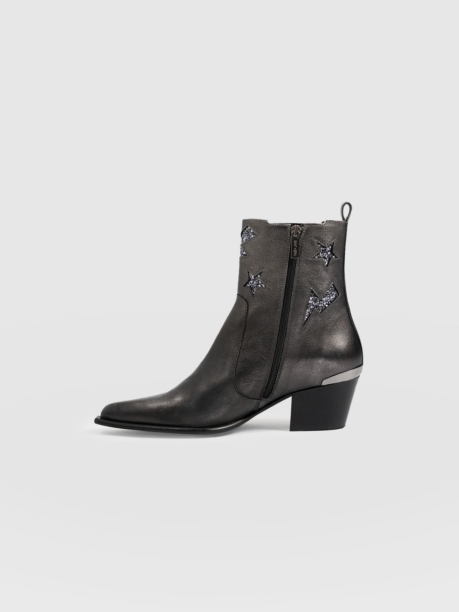 Billie Rock Boot Gunmetal - Women's Leather Boots | Saint + Sofia® EU