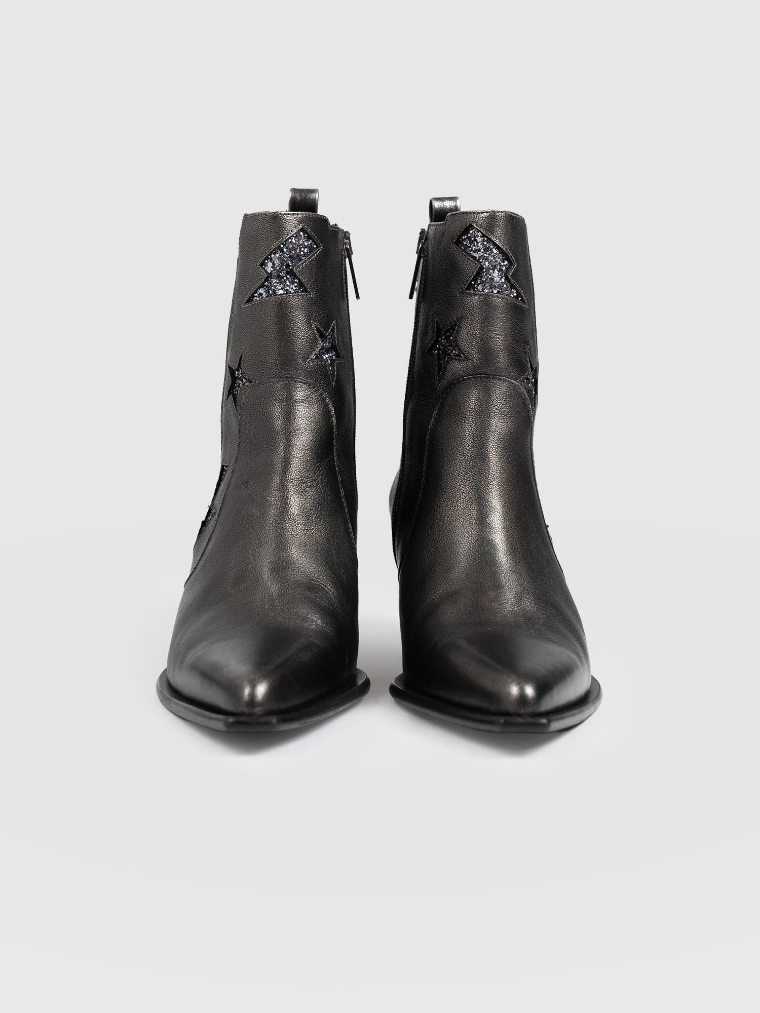 Billie Rock Boot Gunmetal - Women's Leather Boots | Saint + Sofia® EU