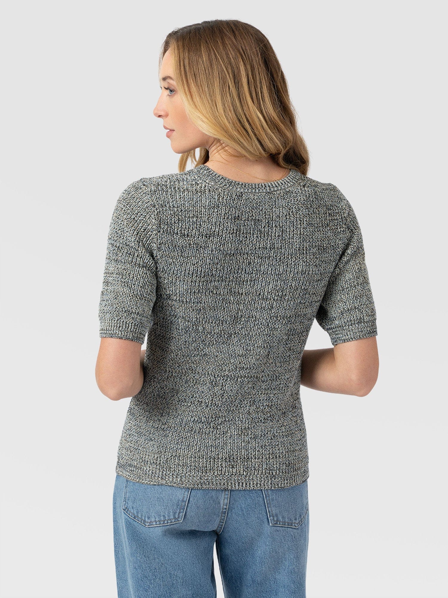 Blair Knit Tee - Black/Blue/Yellow - Women's Jumpers | Saint + Sofia® EU