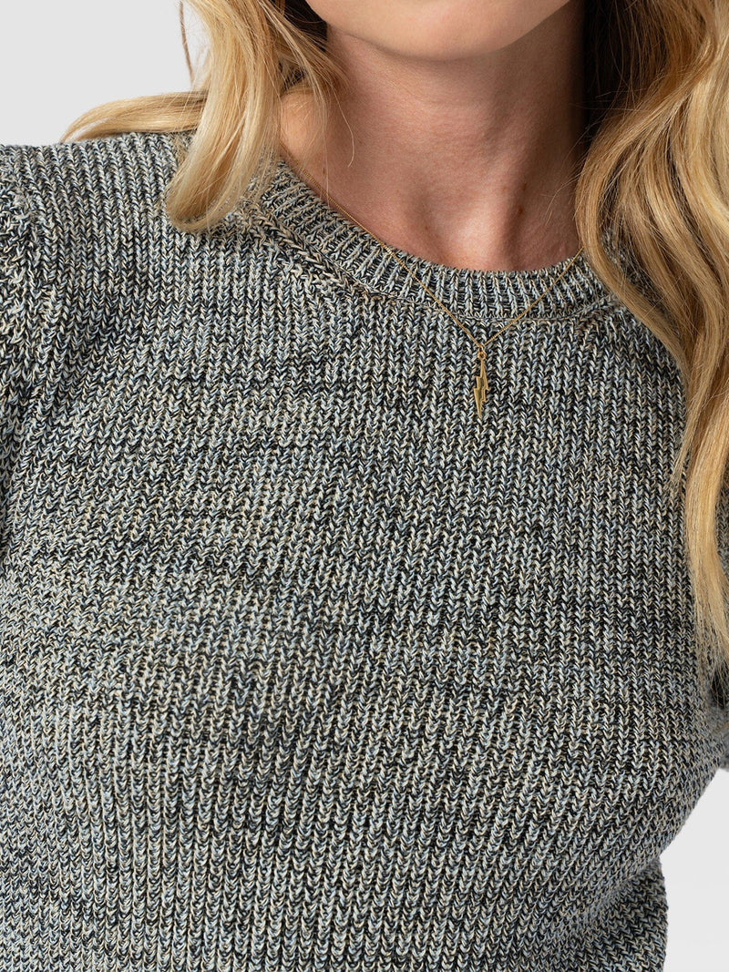 Blair Knit Tee - Black/Blue/Yellow - Women's Jumpers | Saint + Sofia® EU