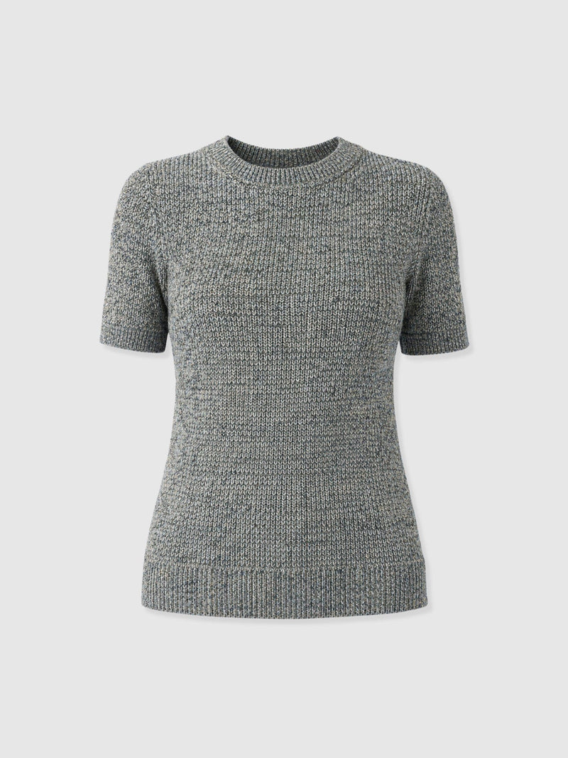 Blair Knit Tee - Black/Blue/Yellow - Women's Jumpers | Saint + Sofia® EU