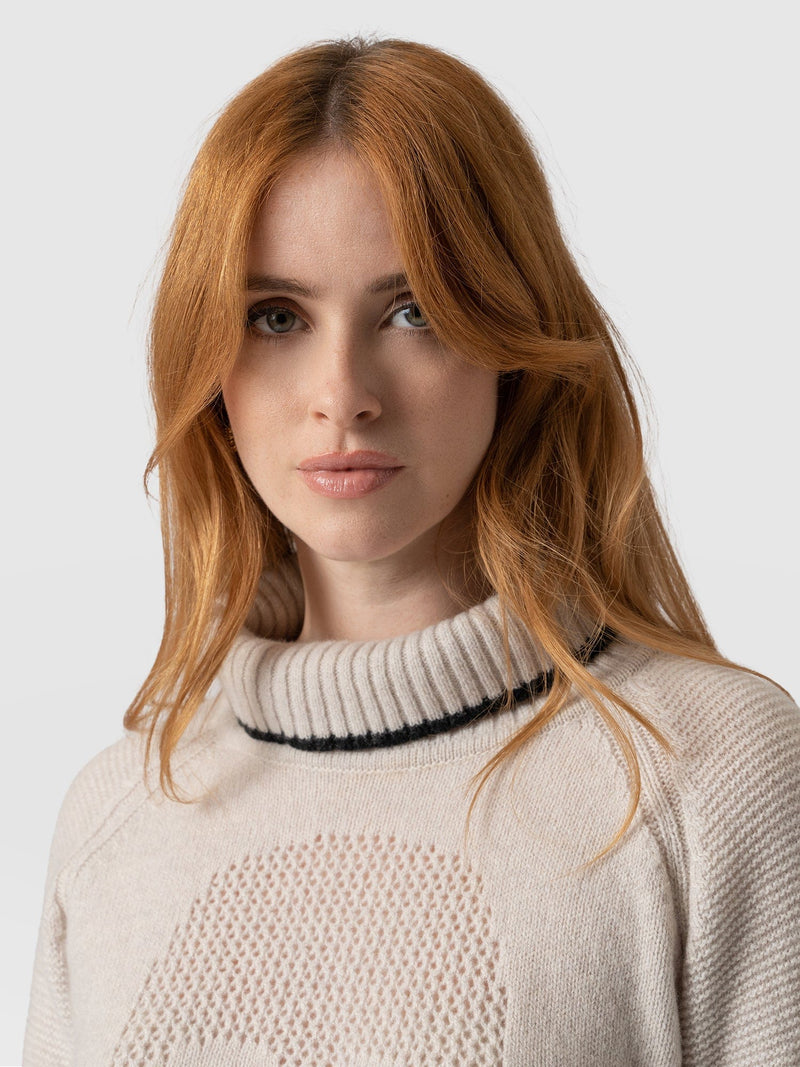 Blake Cashmere Skull Jumper Cream - Women's Jumper | Saint + Sofia® EU