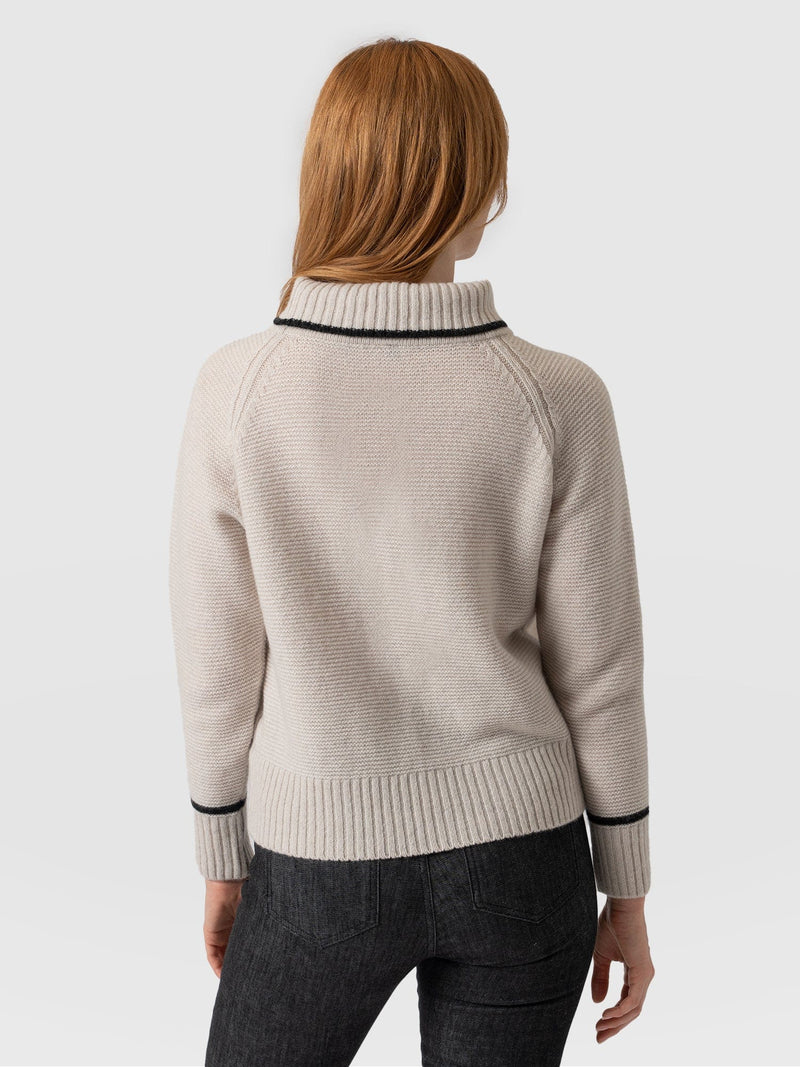 Blake Cashmere Skull Jumper Cream - Women's Jumper | Saint + Sofia® EU