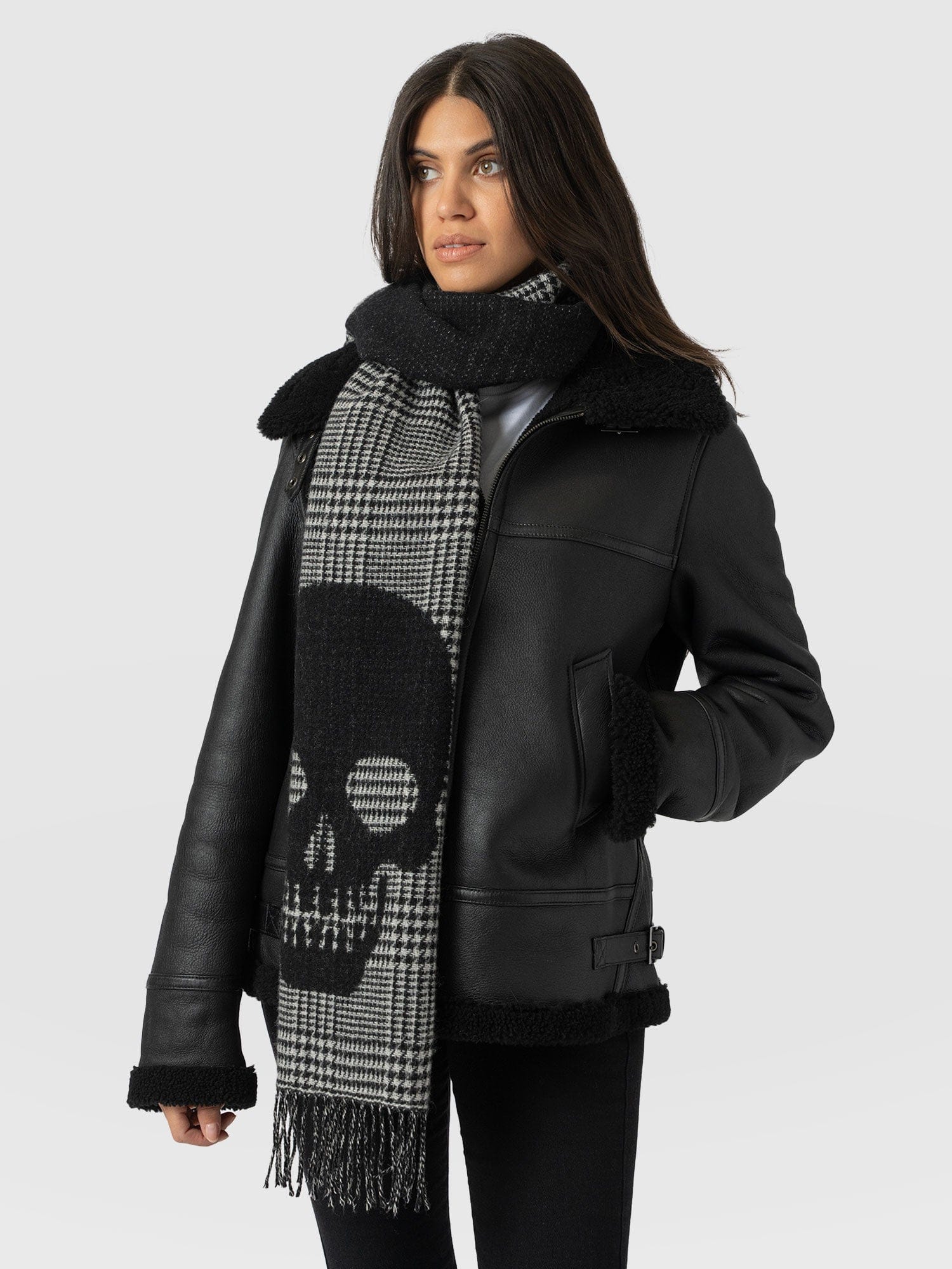 Blake Skull Scarf Black - Women's Scarves | Saint + Sofia® EU