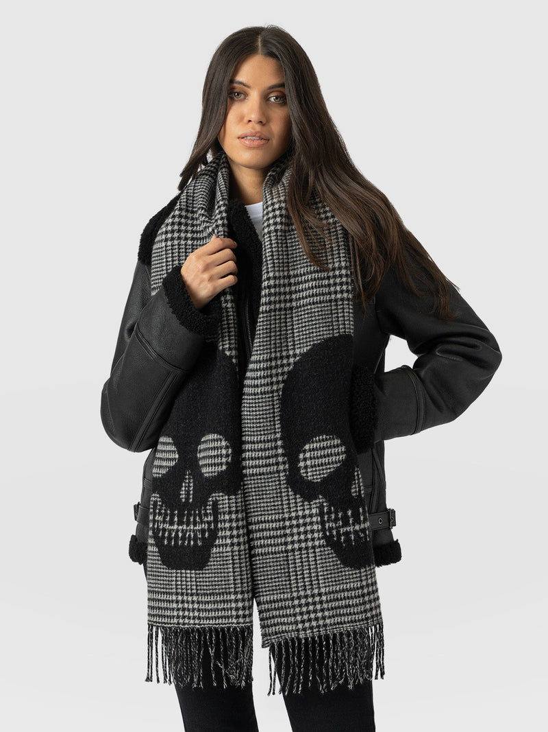 Blake Skull Scarf Black - Women's Scarves | Saint + Sofia® EU