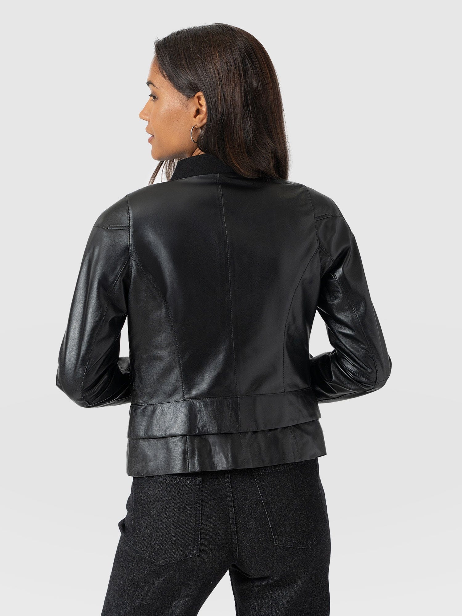 Blane Leather Jacket Black - Women's Leather Jackets | Saint + Sofia® EU