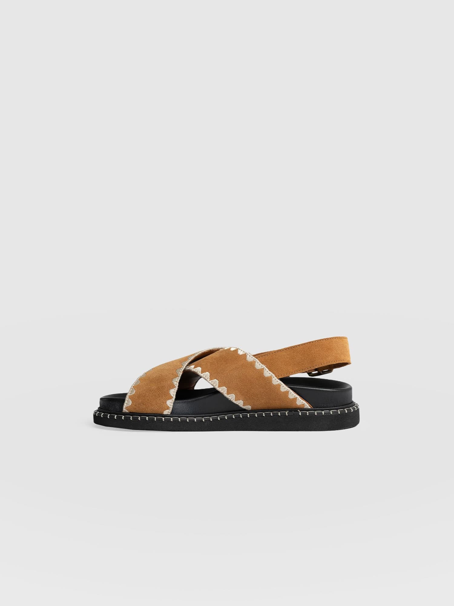 Bonnie Cross Over Sandals - Tan - Women's Shoes | Saint + Sofia® EU