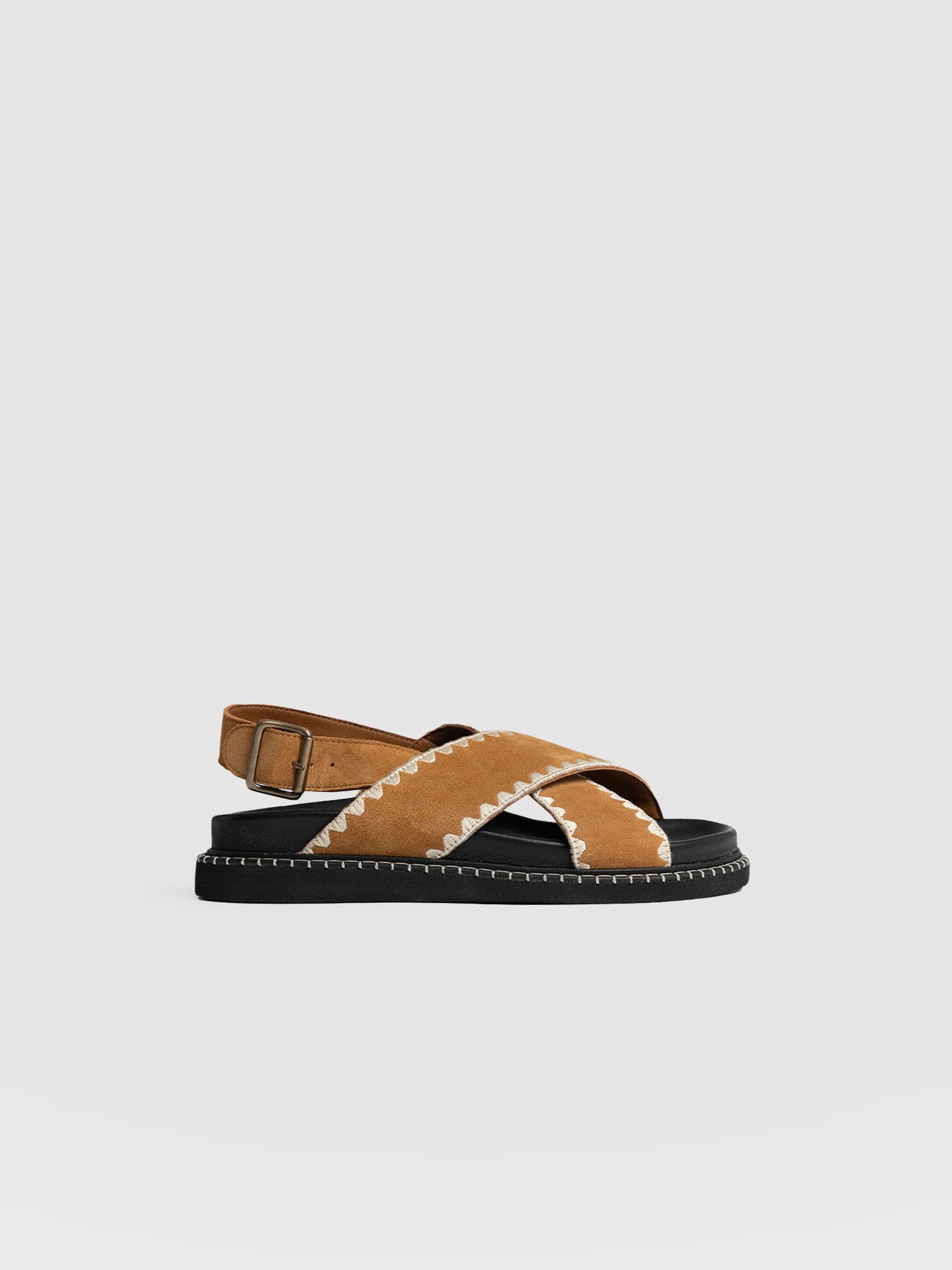 Bonnie Cross Over Sandals - Tan - Women's Shoes | Saint + Sofia® EU