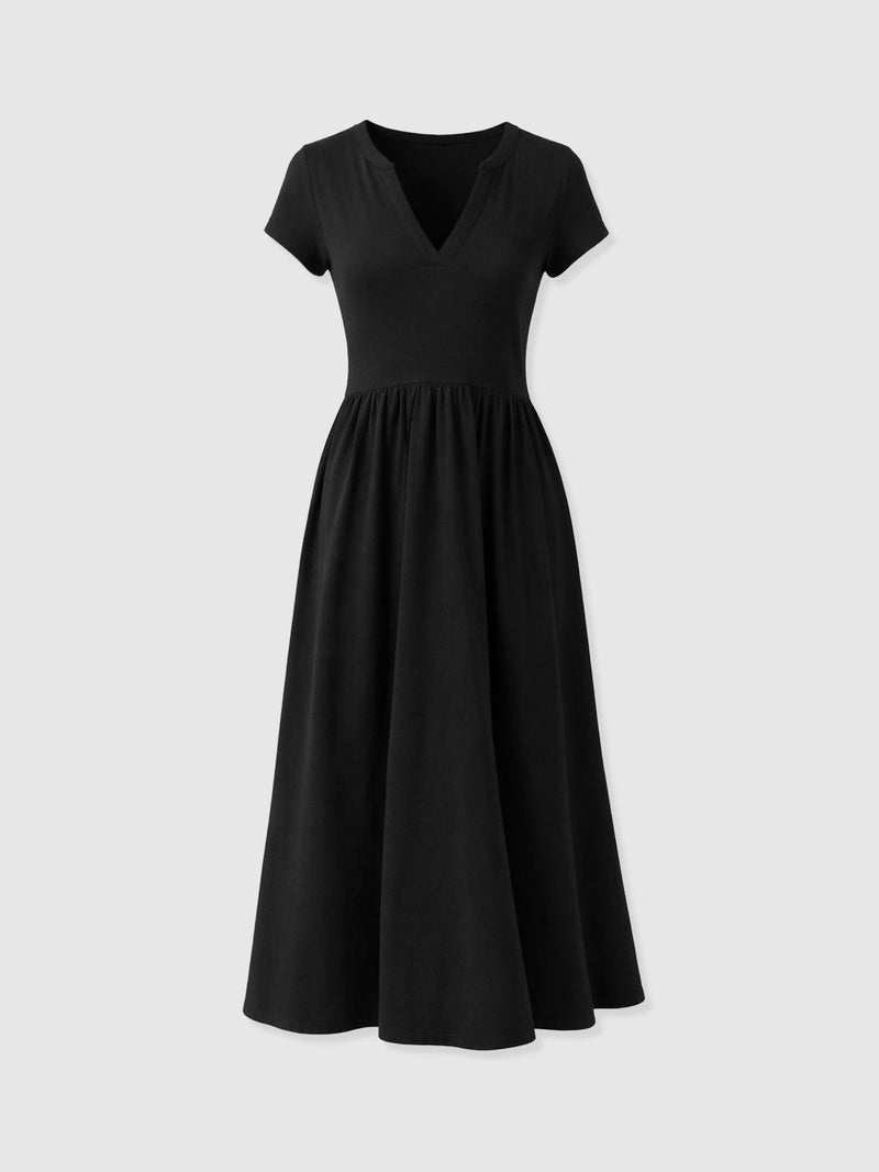 Bonnie V Neck Dress - Black - Women's Dresses | Saint + Sofia® EU