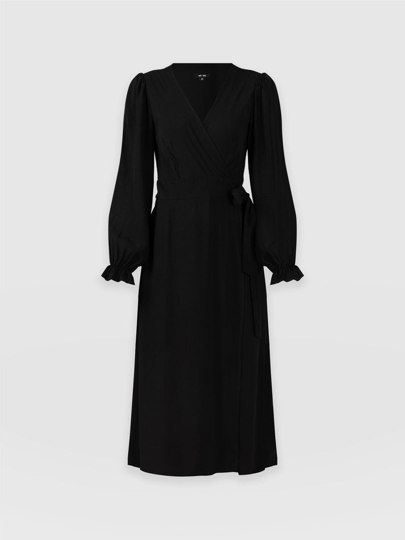 Bonnie Wrap Dress Black - Women's Dresses | Saint + Sofia® EU