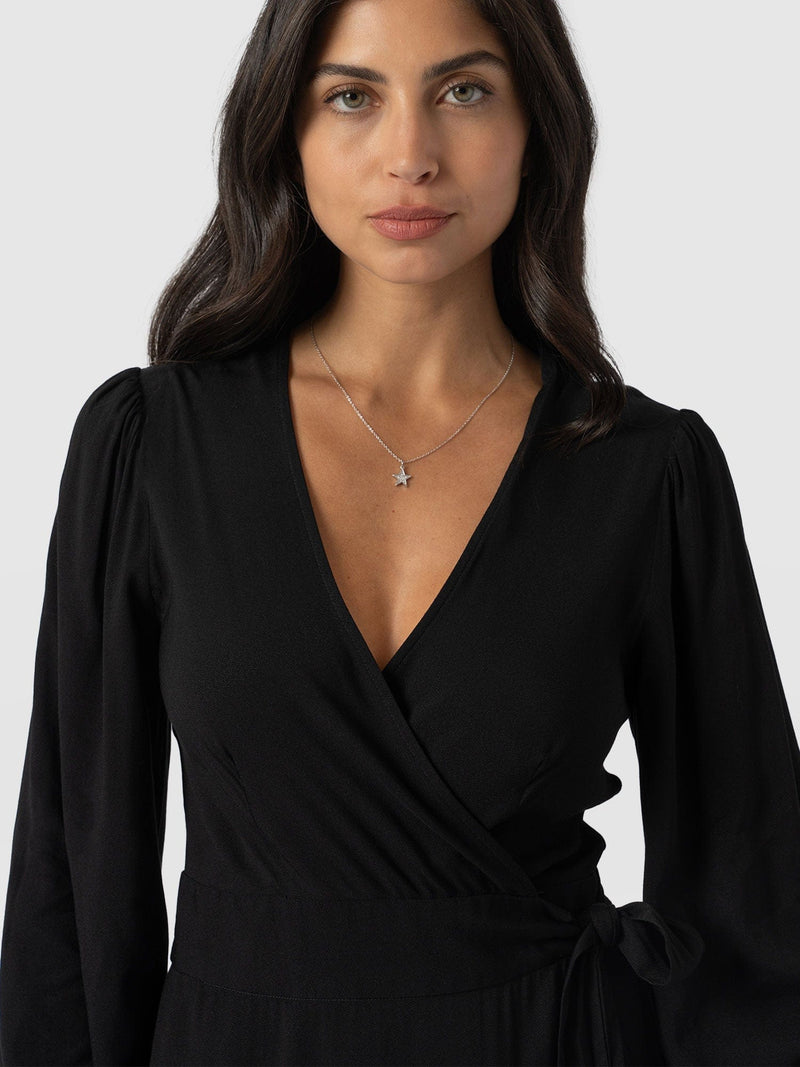 Bonnie Wrap Dress Black - Women's Dresses | Saint + Sofia® EU