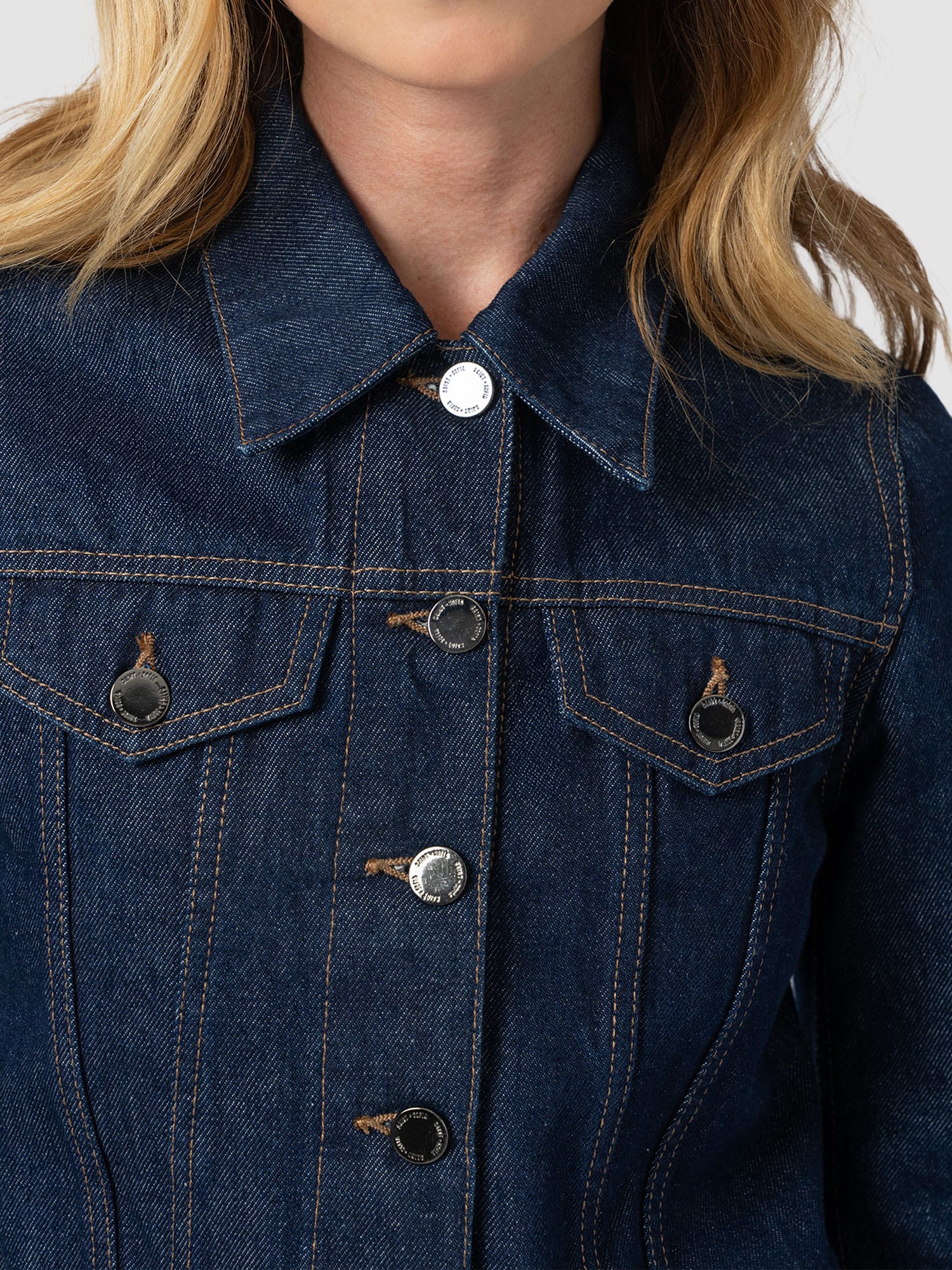 Bowie Denim Jacket - Indigo Blue - Women's Jackets | Saint and Sofia® EU