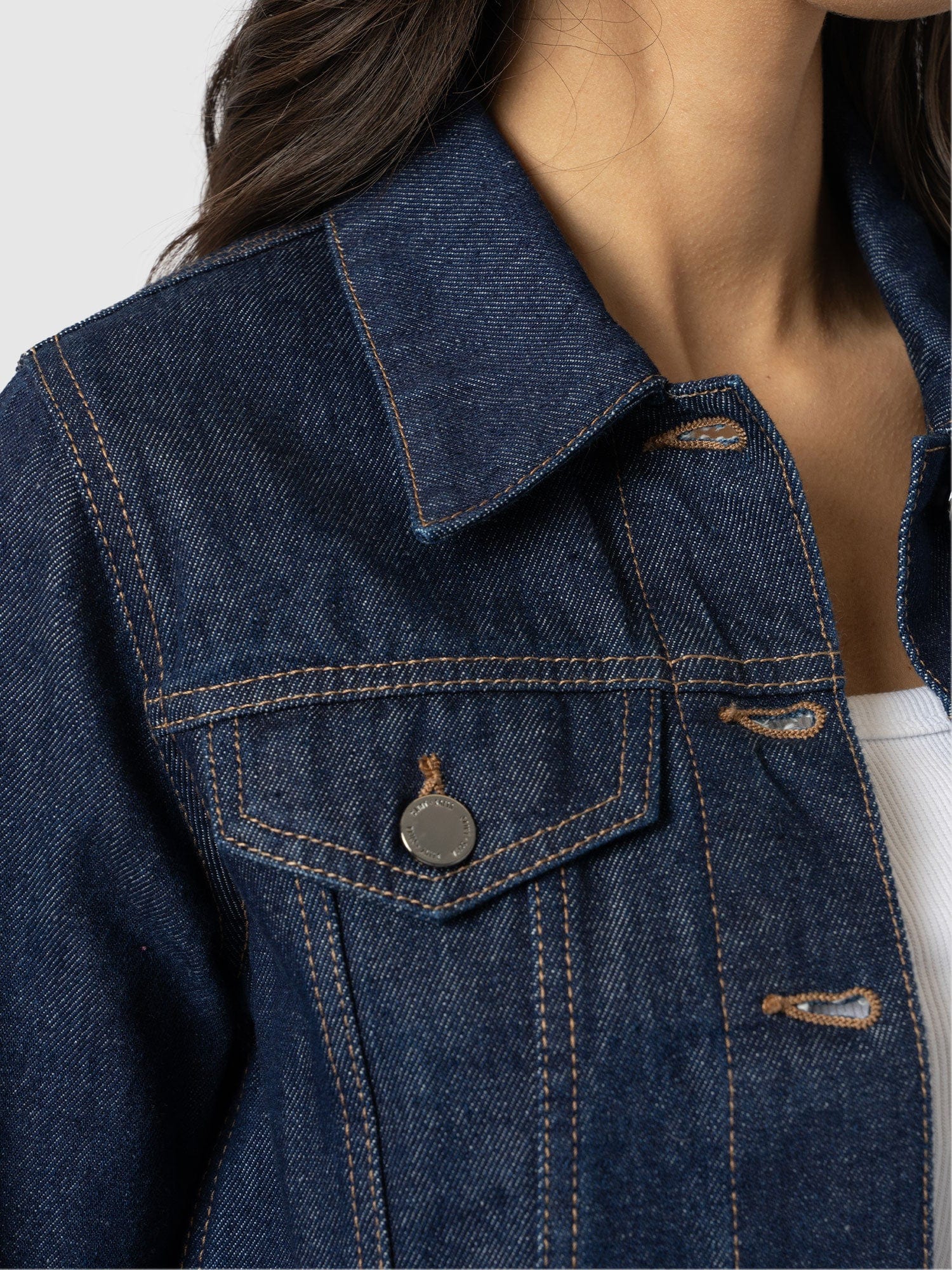 Bowie Denim Jacket - Indigo Blue - Women's Jackets | Saint + Sofia® EU
