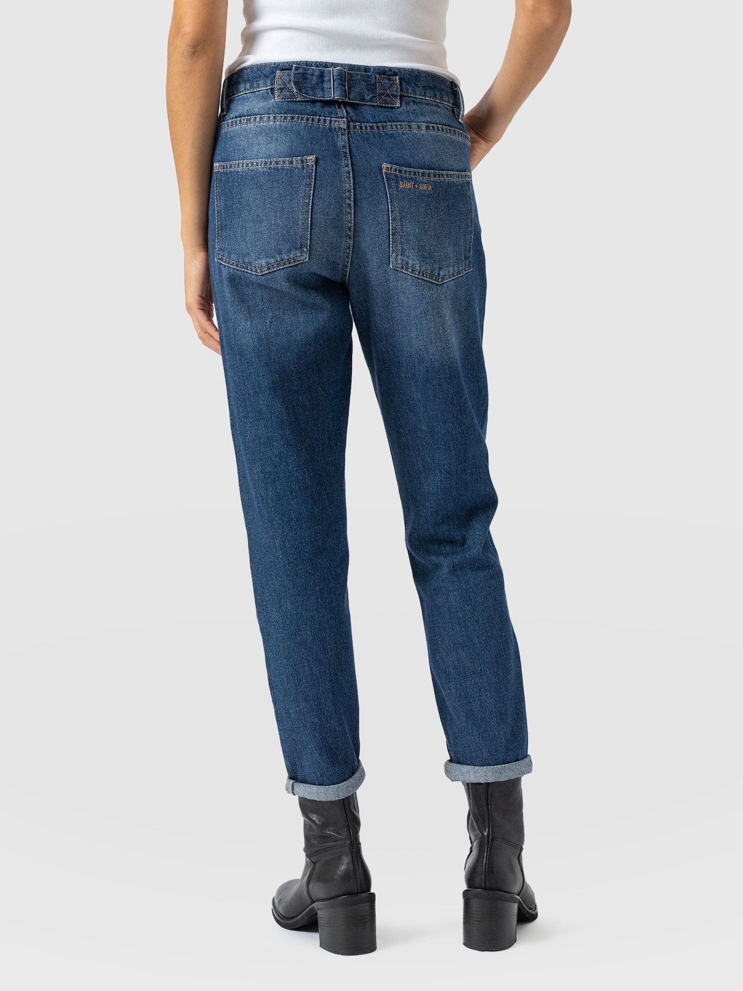 Boyfriend Jeans Mid Blue - Women's Jeans | Saint + Sofia® EU