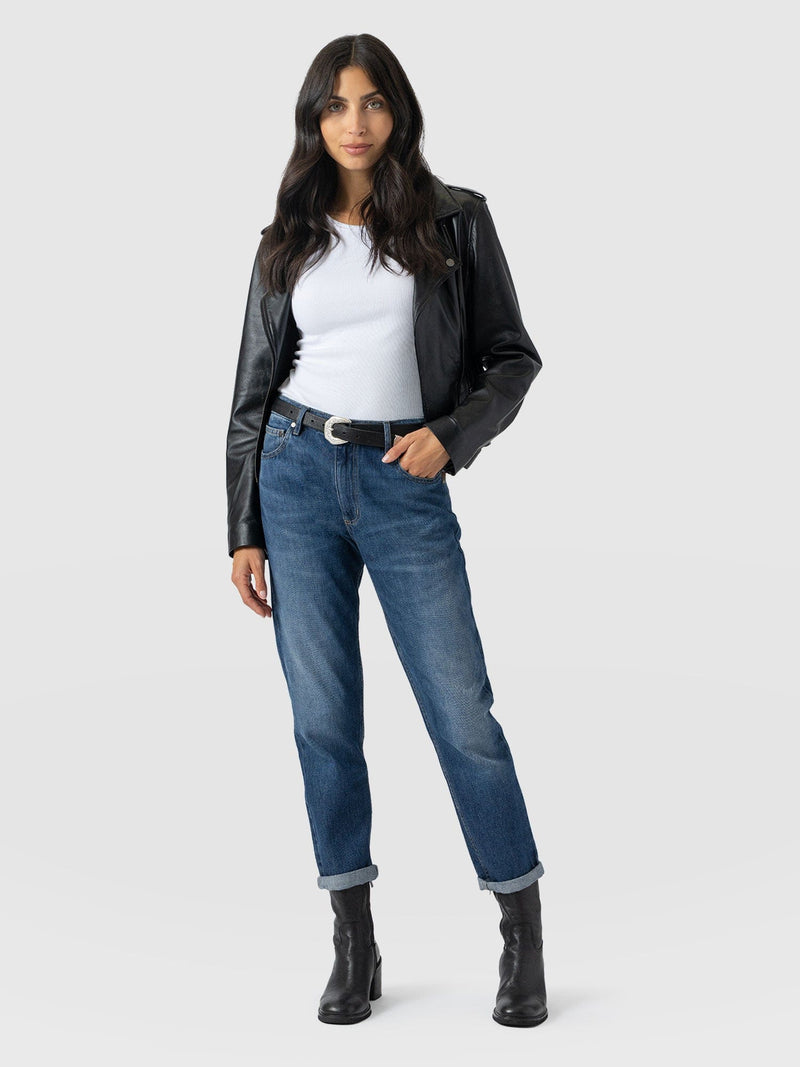 Boyfriend Jeans Mid Blue - Women's Jeans | Saint + Sofia® EU