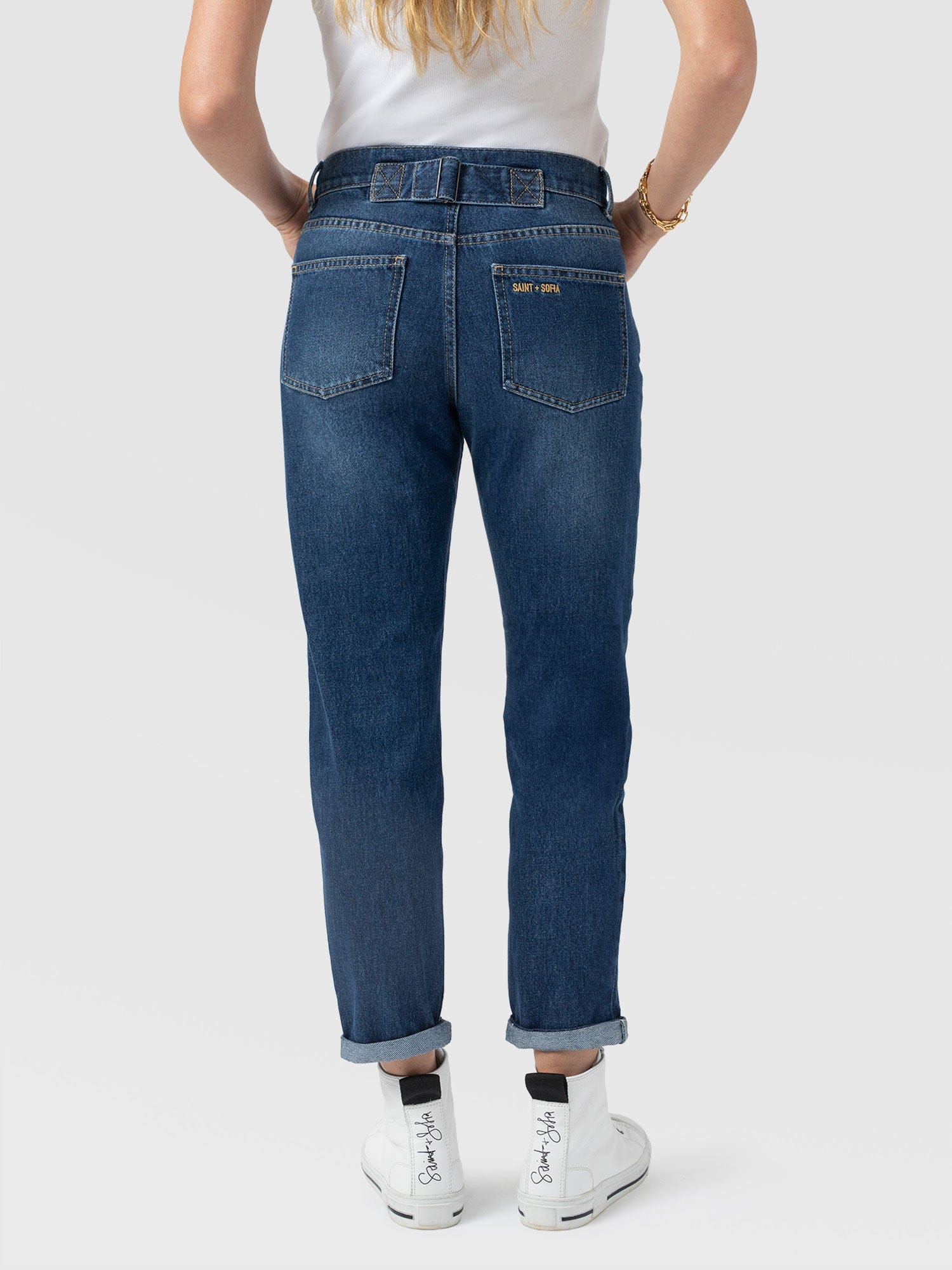 Boyfriend Jeans Mid Blue - Women's Jeans | Saint + Sofia® EU
