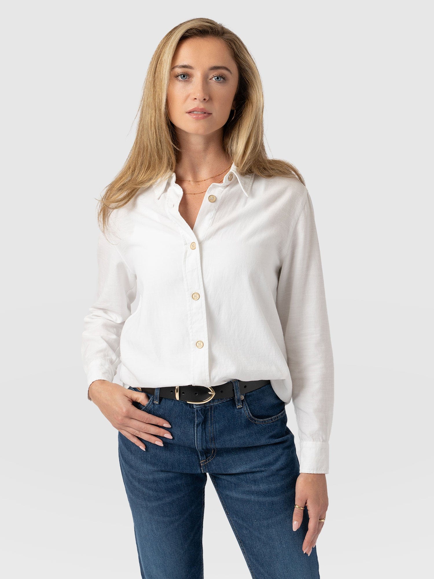 Boyfriend Shirt White - Women's Shirts | Saint + Sofia® EU