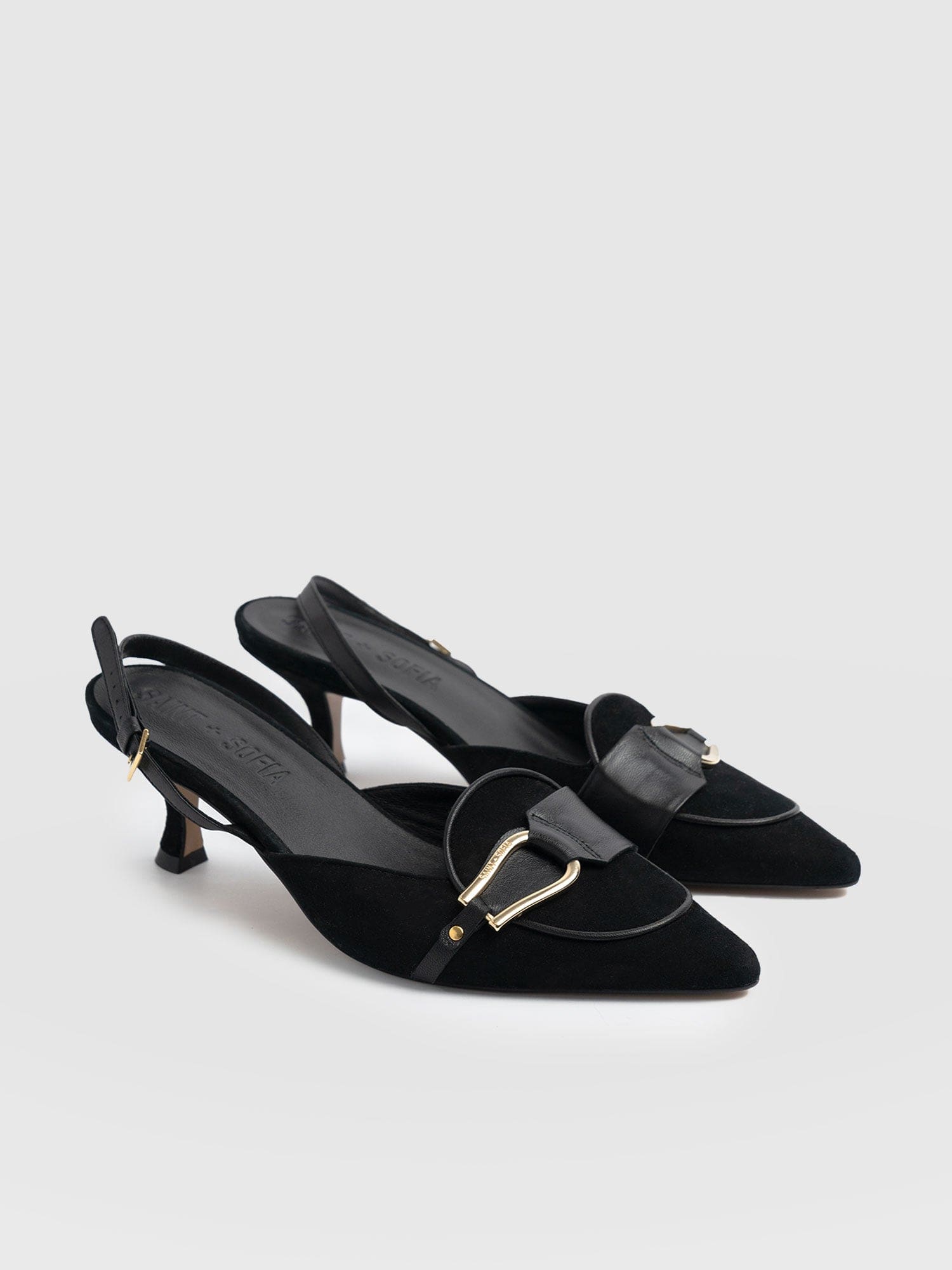 Bridget Sling Back Heels - Black - Women's Sandalss | Saint + Sofia® EU