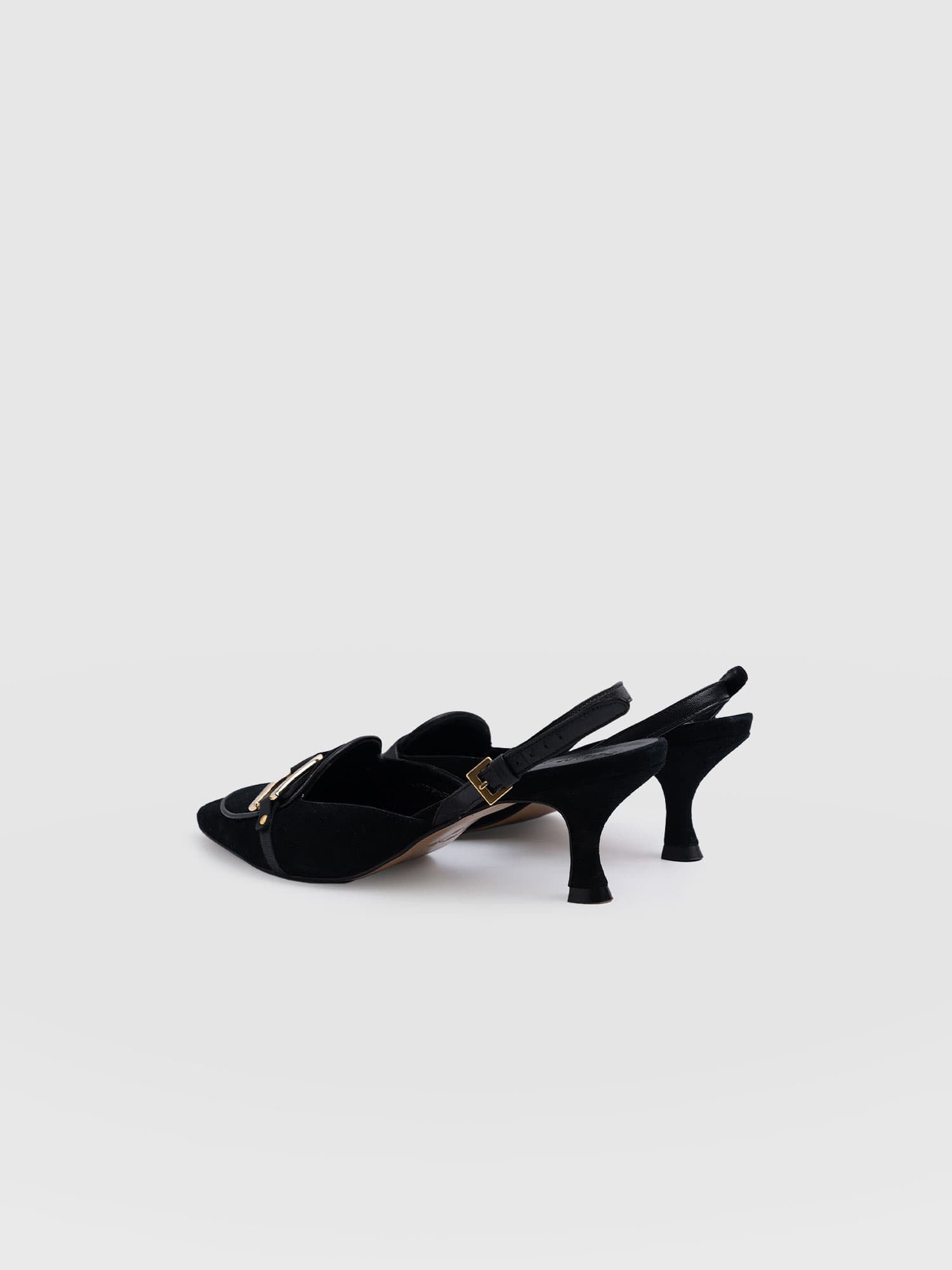 Bridget Sling Back Heels - Black - Women's Sandalss | Saint + Sofia® EU