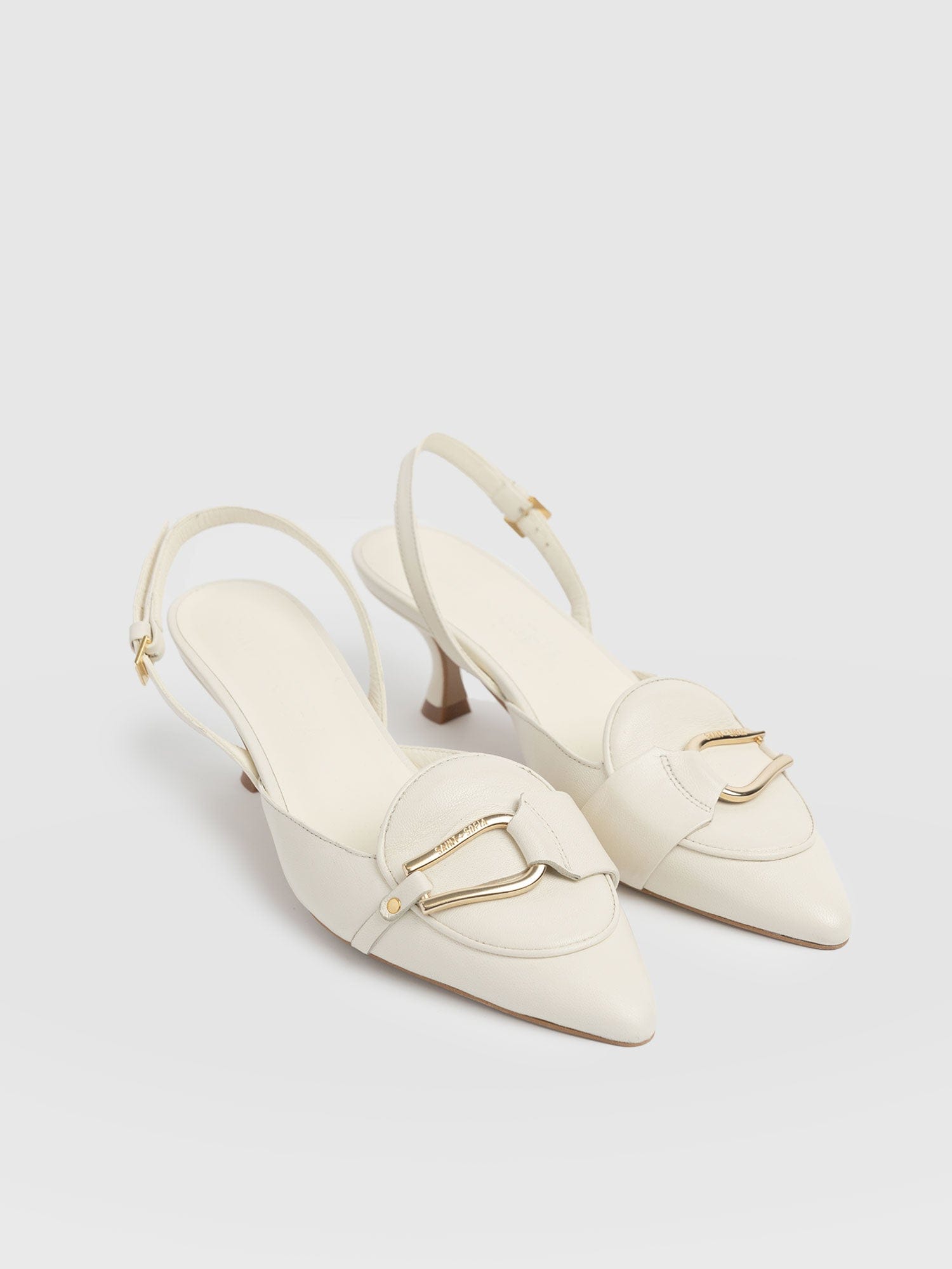 Bridget Sling Back Heels - Cream - Women's Sandalss | Saint + Sofia® EU