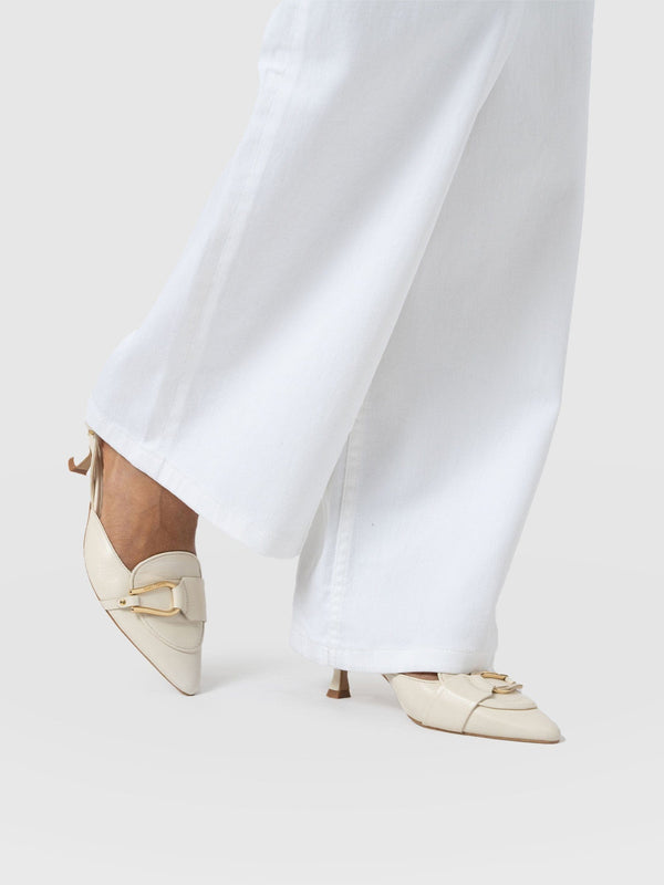 Bridget Sling Back Heels - Cream - Women's Sandalss | Saint + Sofia® EU